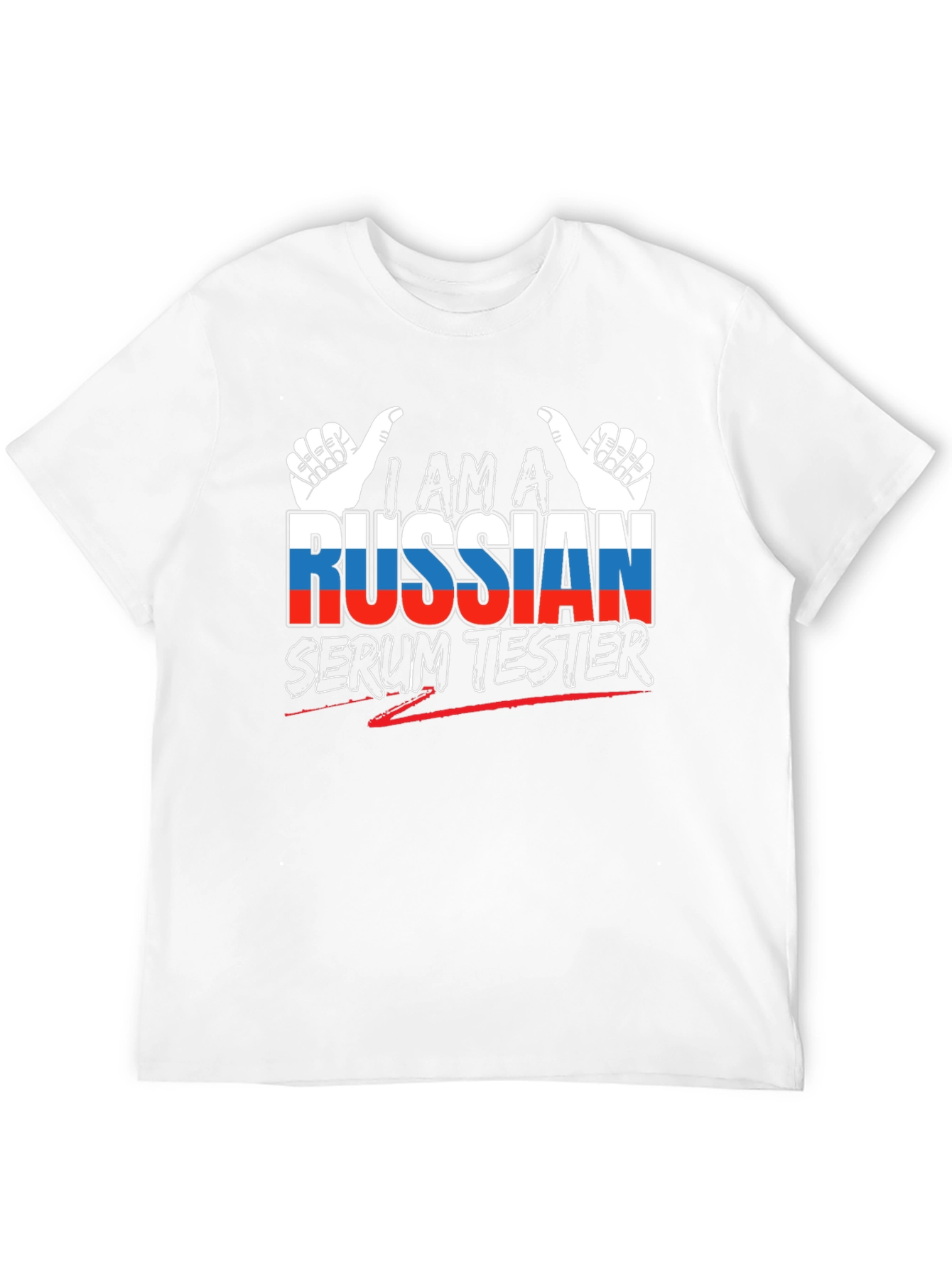 Black I am a Russian Serum Tester Black Graphic T-Shirt view 12
