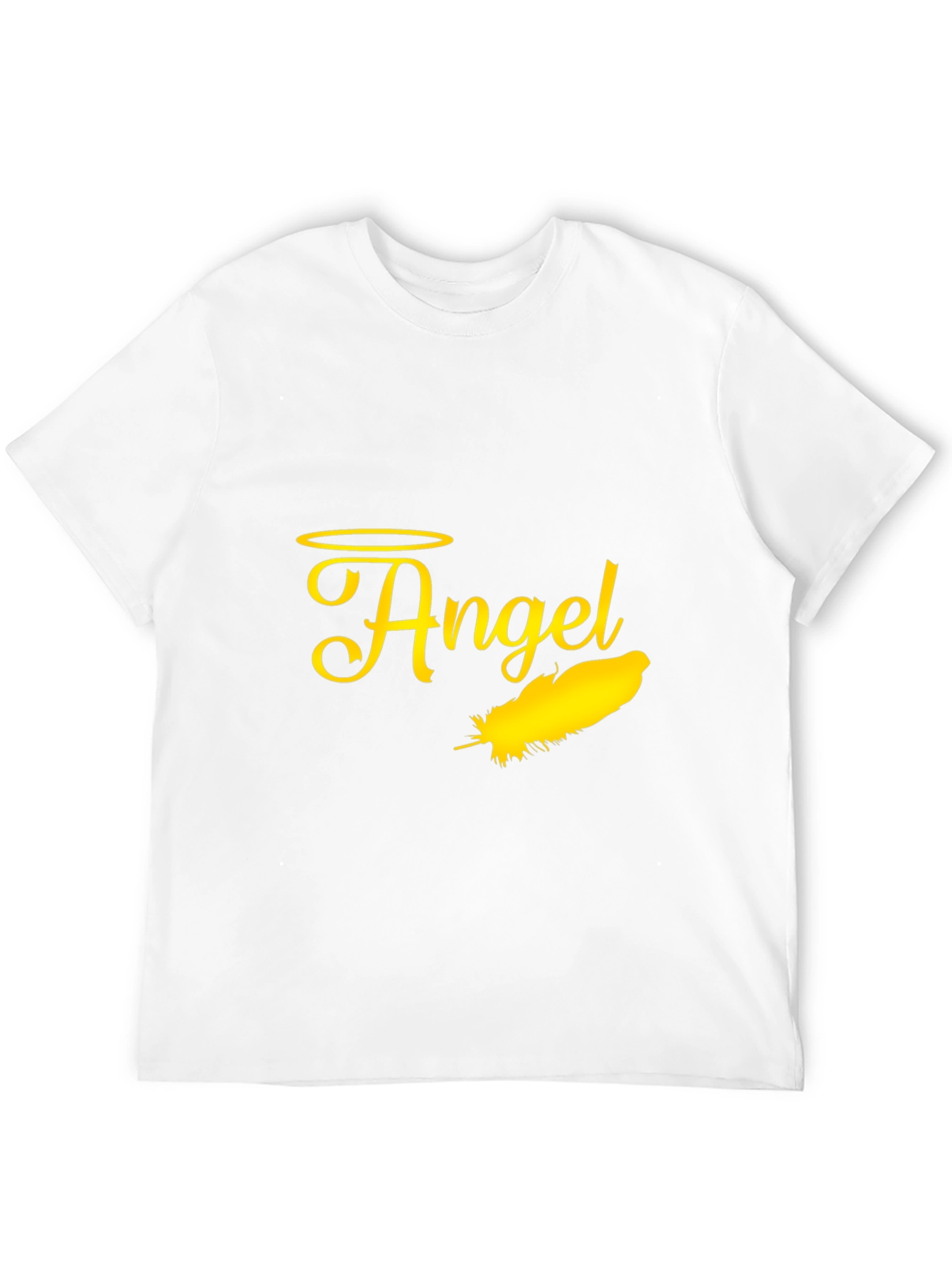 Black Angel Feather Graphic Black T-Shirt view 12