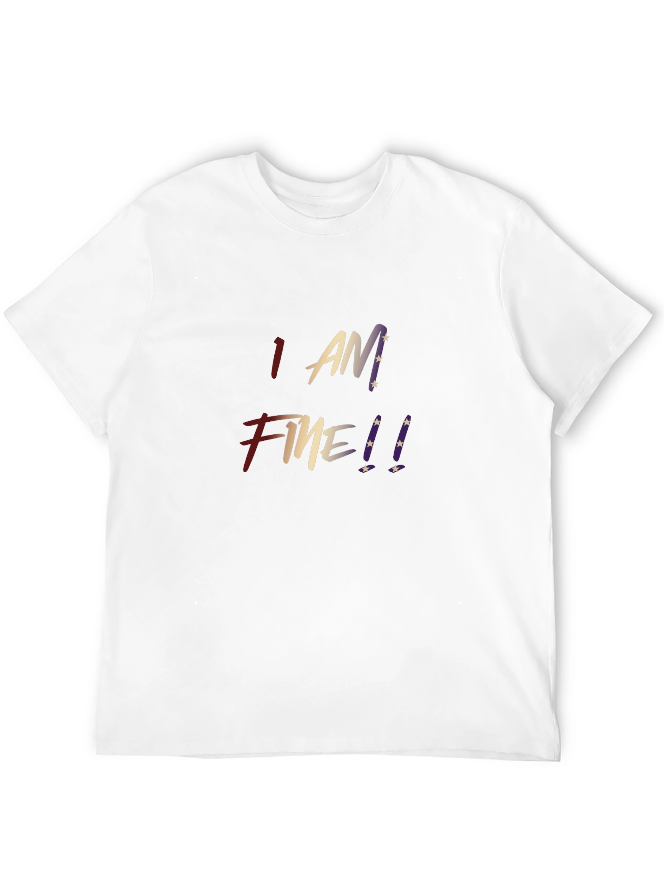 Black I am Fine! Men's Graphic Tee - Casual Style view 12