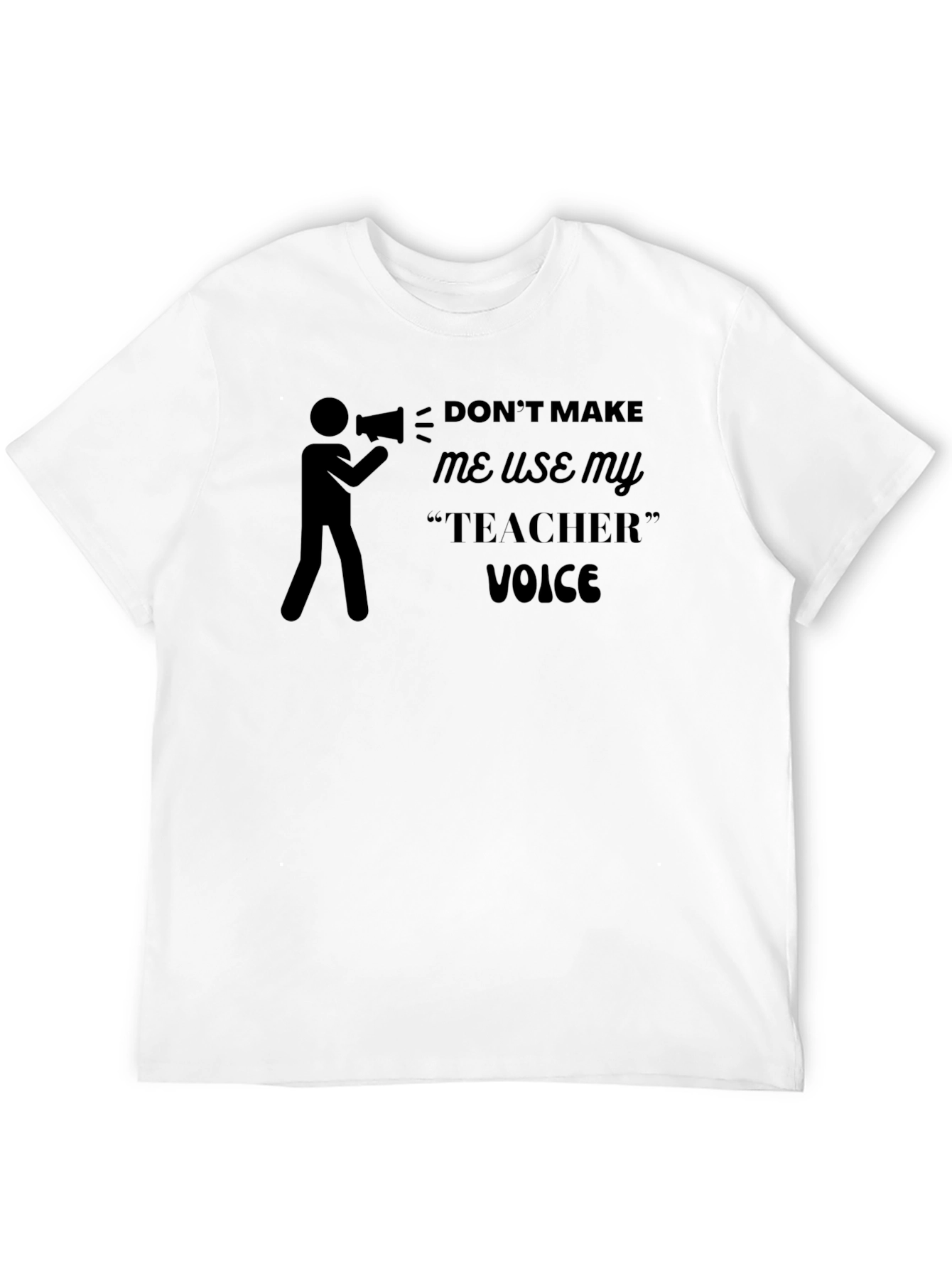 Black Teacher Voice Graphic Tee - Funny Teacher Shirt view 12