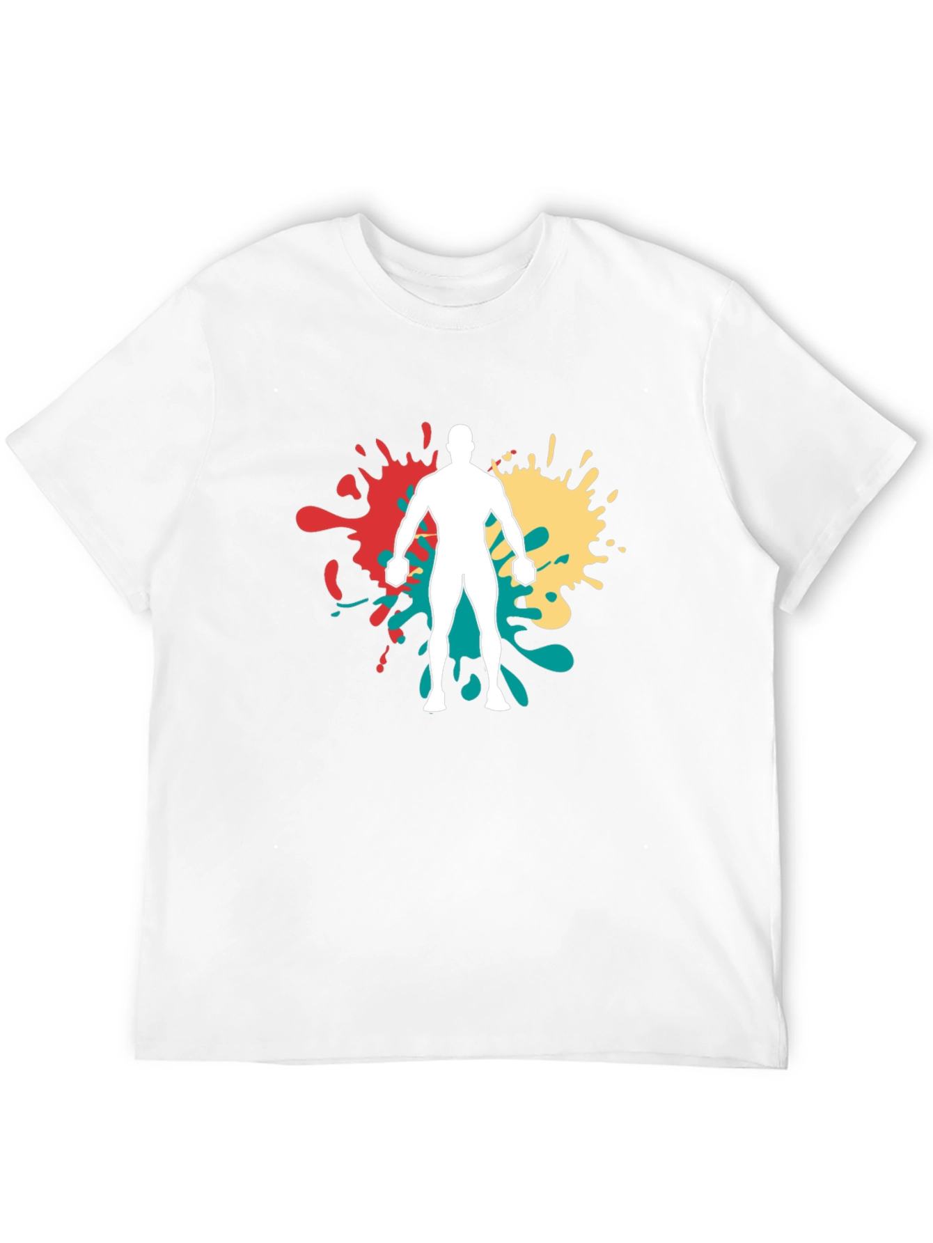 Black Abstract Splatter Man Graphic Black Tee Shirt view 12