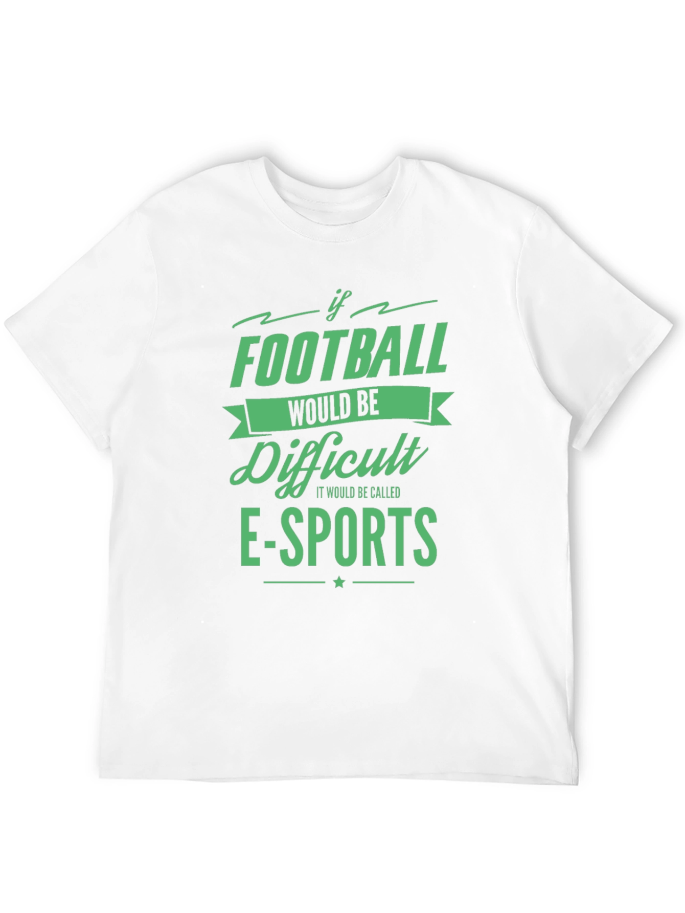 Black Football vs Esports Black Graphic Tee view 12