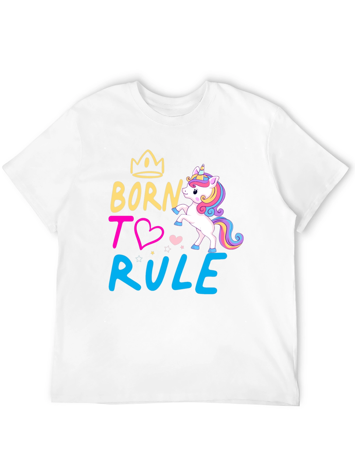 Black Born to Rule Unicorn Graphic T-Shirt view 12
