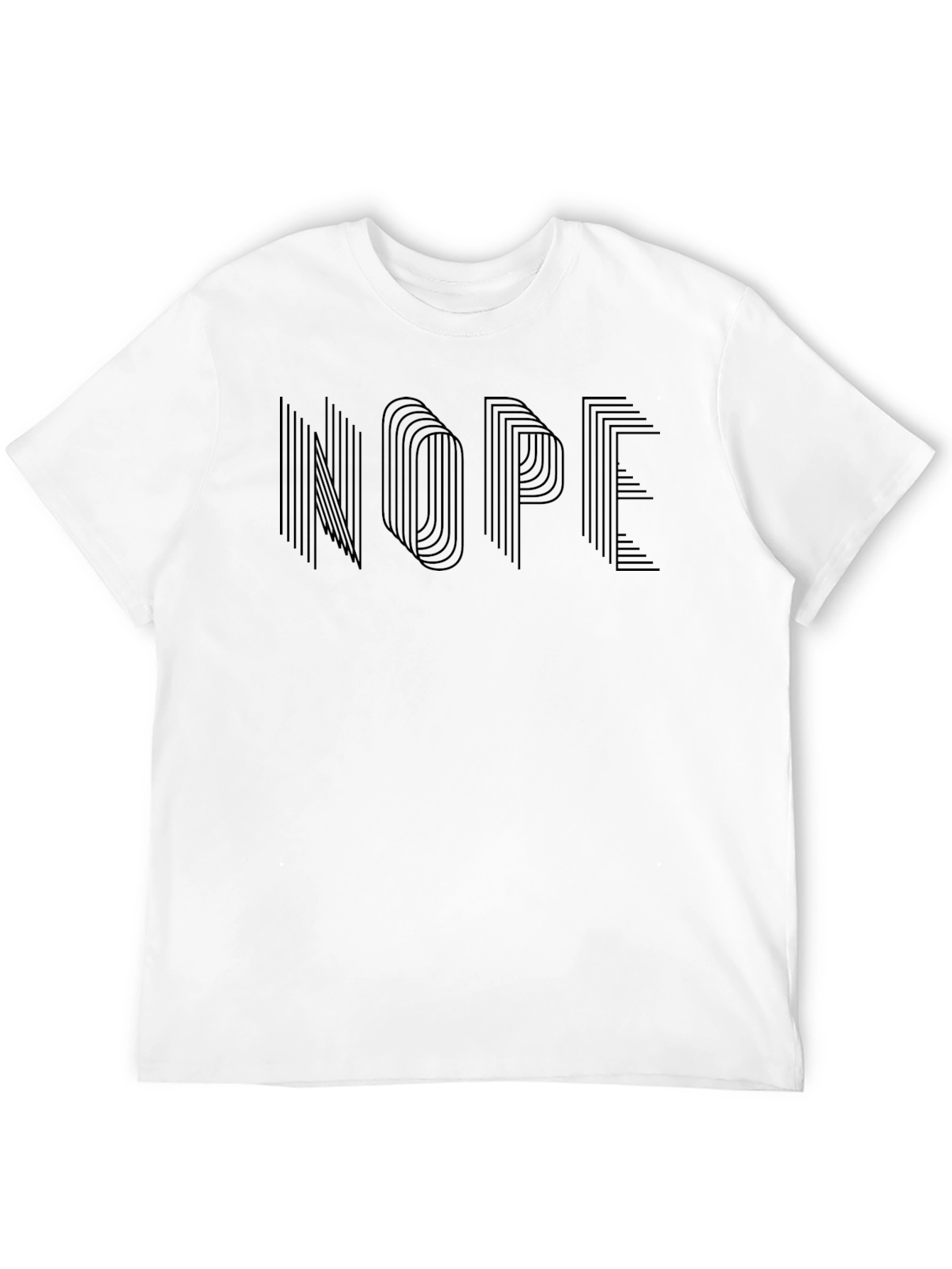 Black Nope Graphic Tee - Modern Minimalist Design view 12