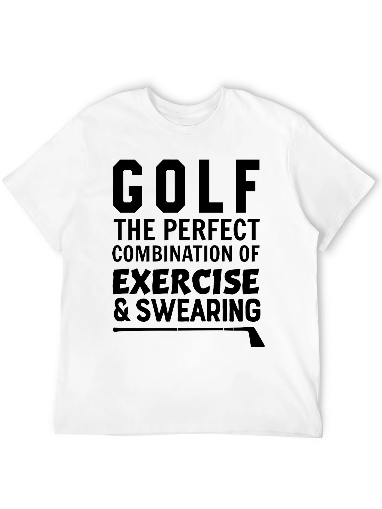 Black Golf Exercise & Swearing T-Shirt view 12