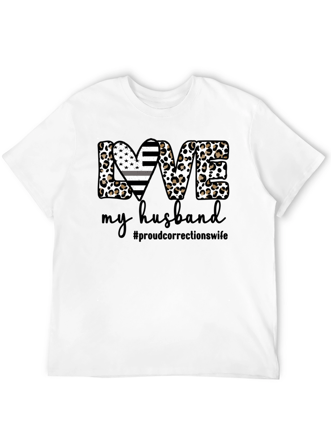 Black Love My Husband Correctional Wife Black T-Shirt view 12