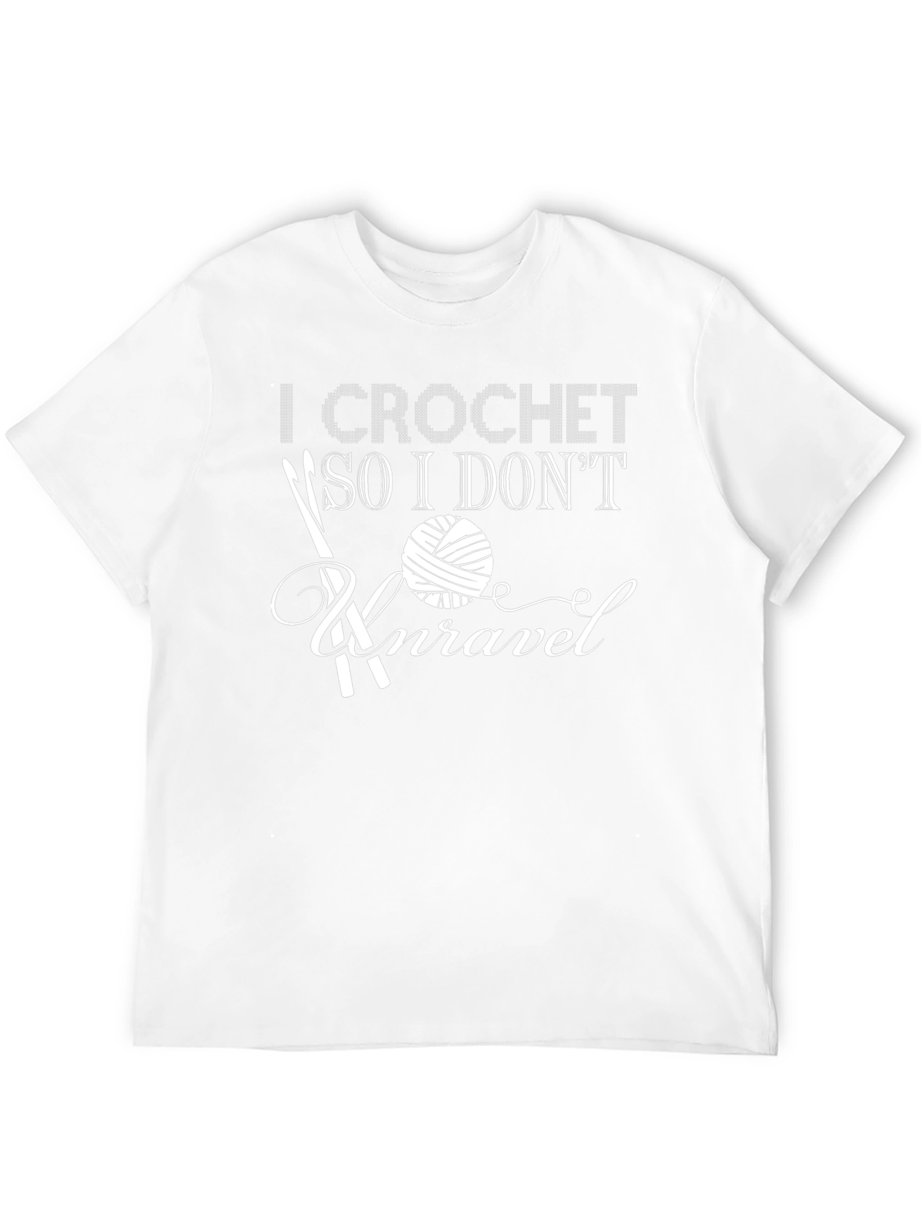 Black I Crochet So I Don't Unravel Graphic Tee view 12