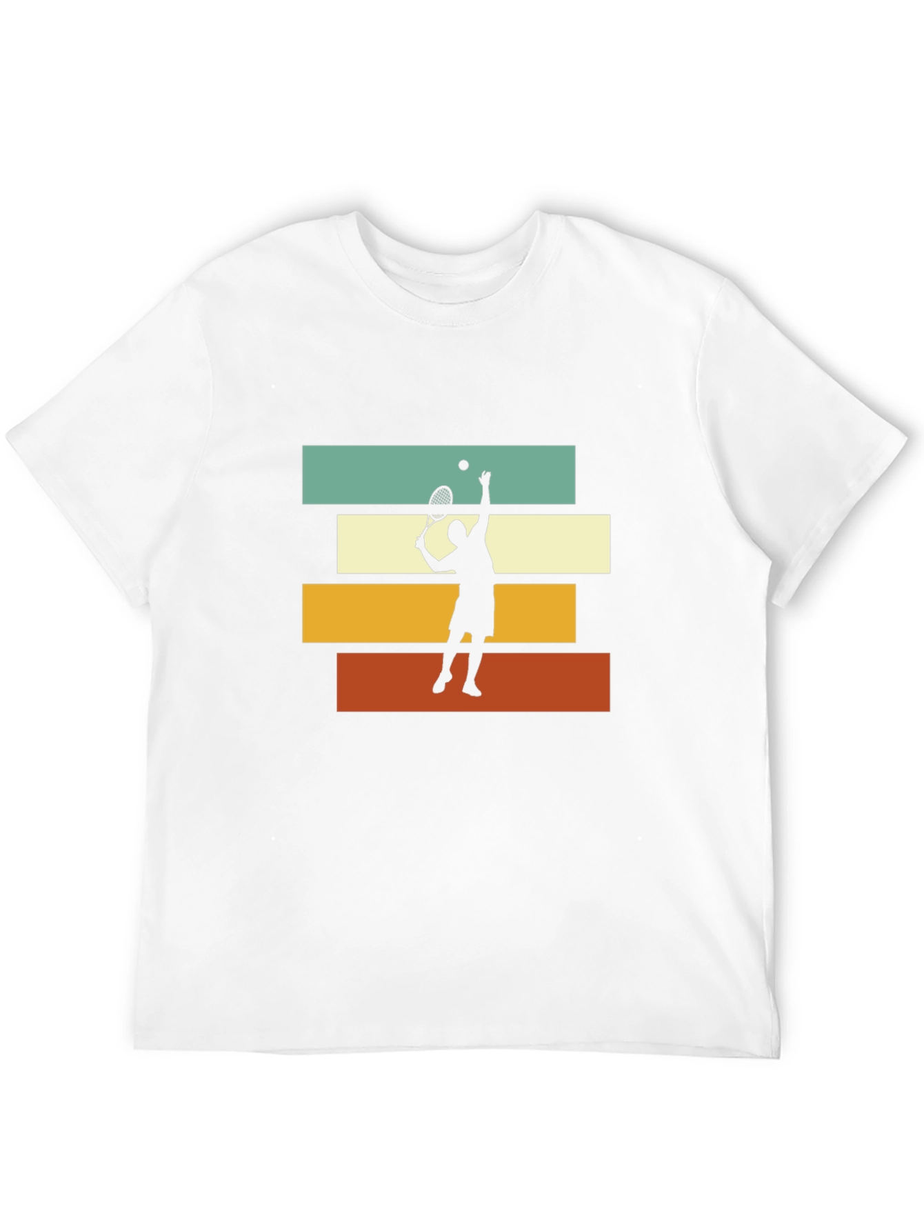 Black Tennis Player Retro T-Shirt view 12