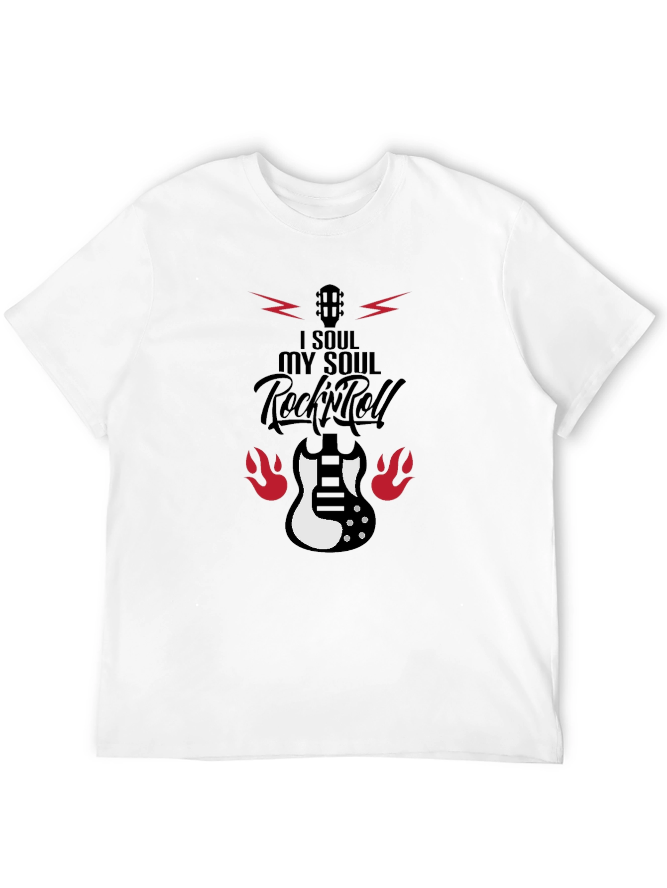 Black I Soul My Soul Rock n Roll Black T-Shirt view 12