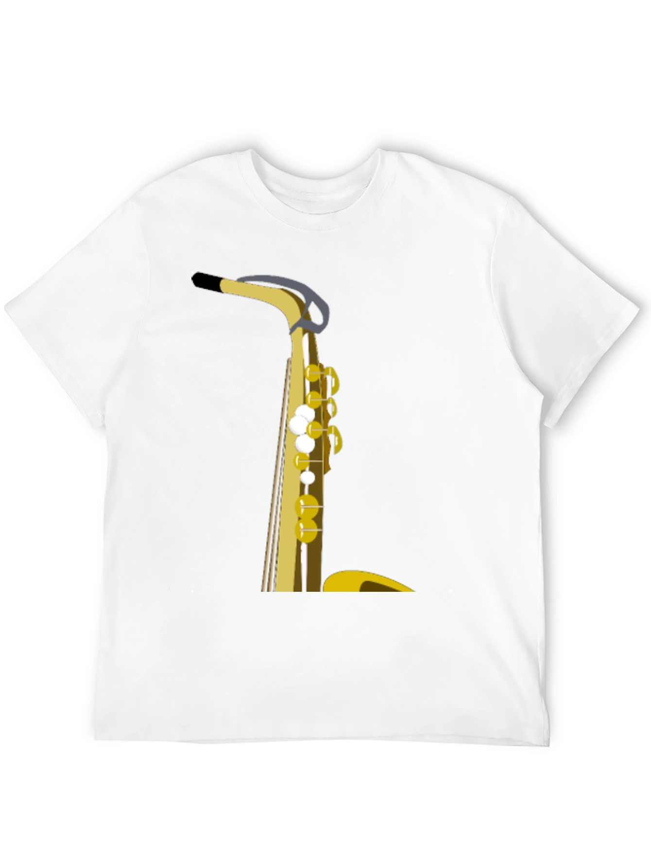 Black Saxophone Graphic Tee - Musician's Black T-Shirt view 12