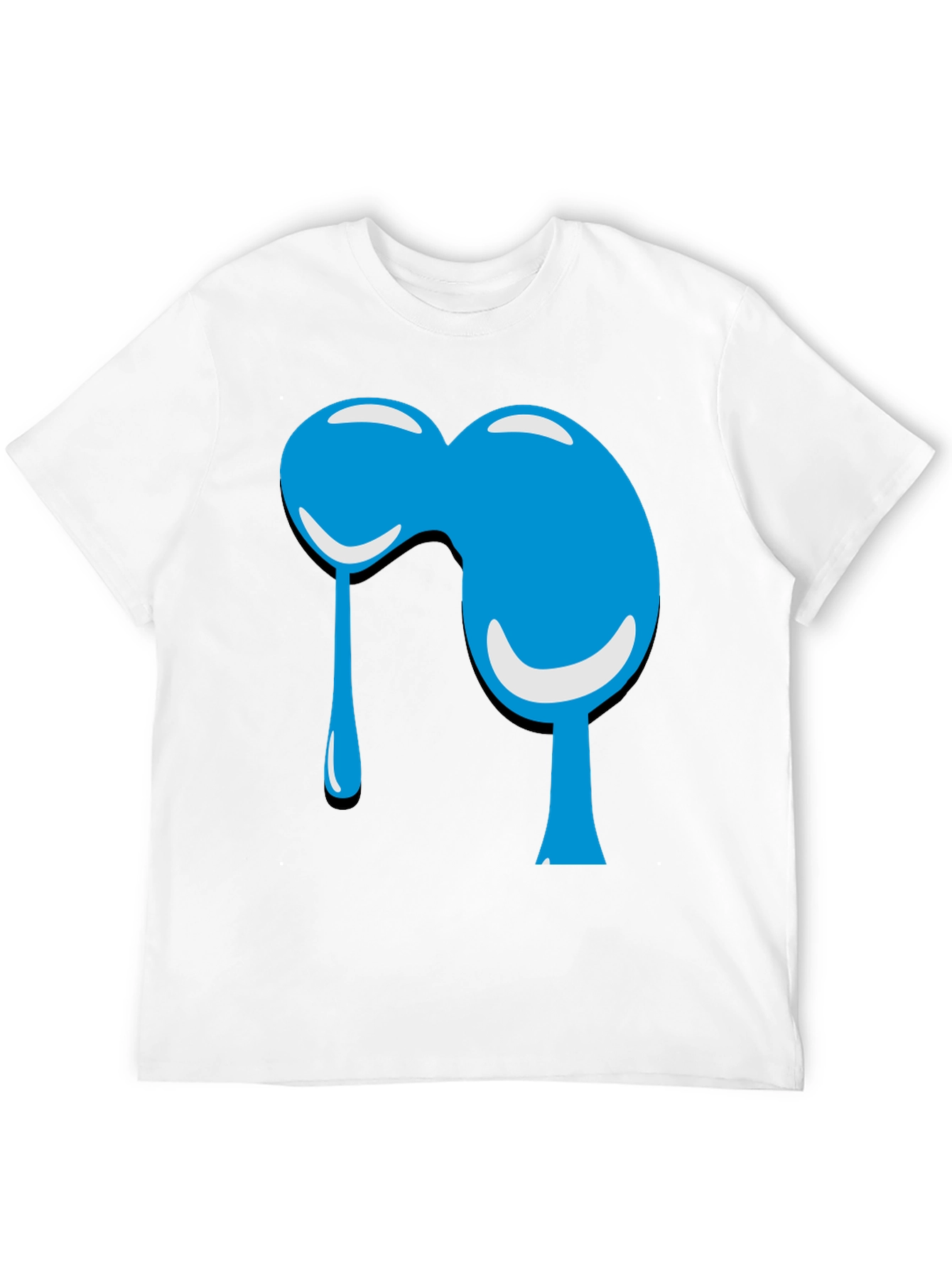 Black Blue Blob Graphic Black T-Shirt view 12