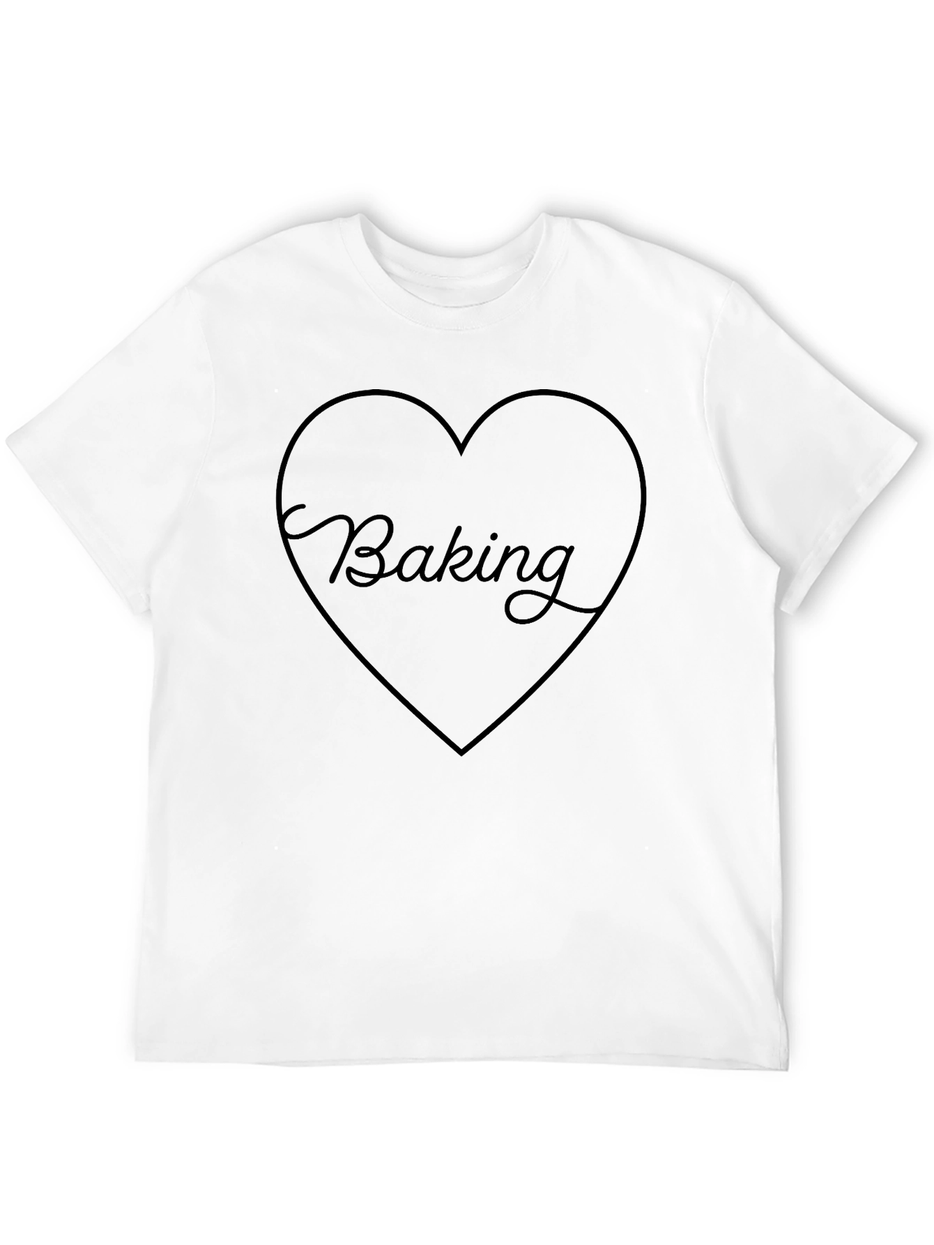 Black Baking Heart T-Shirt - Love to Bake Tee view 12