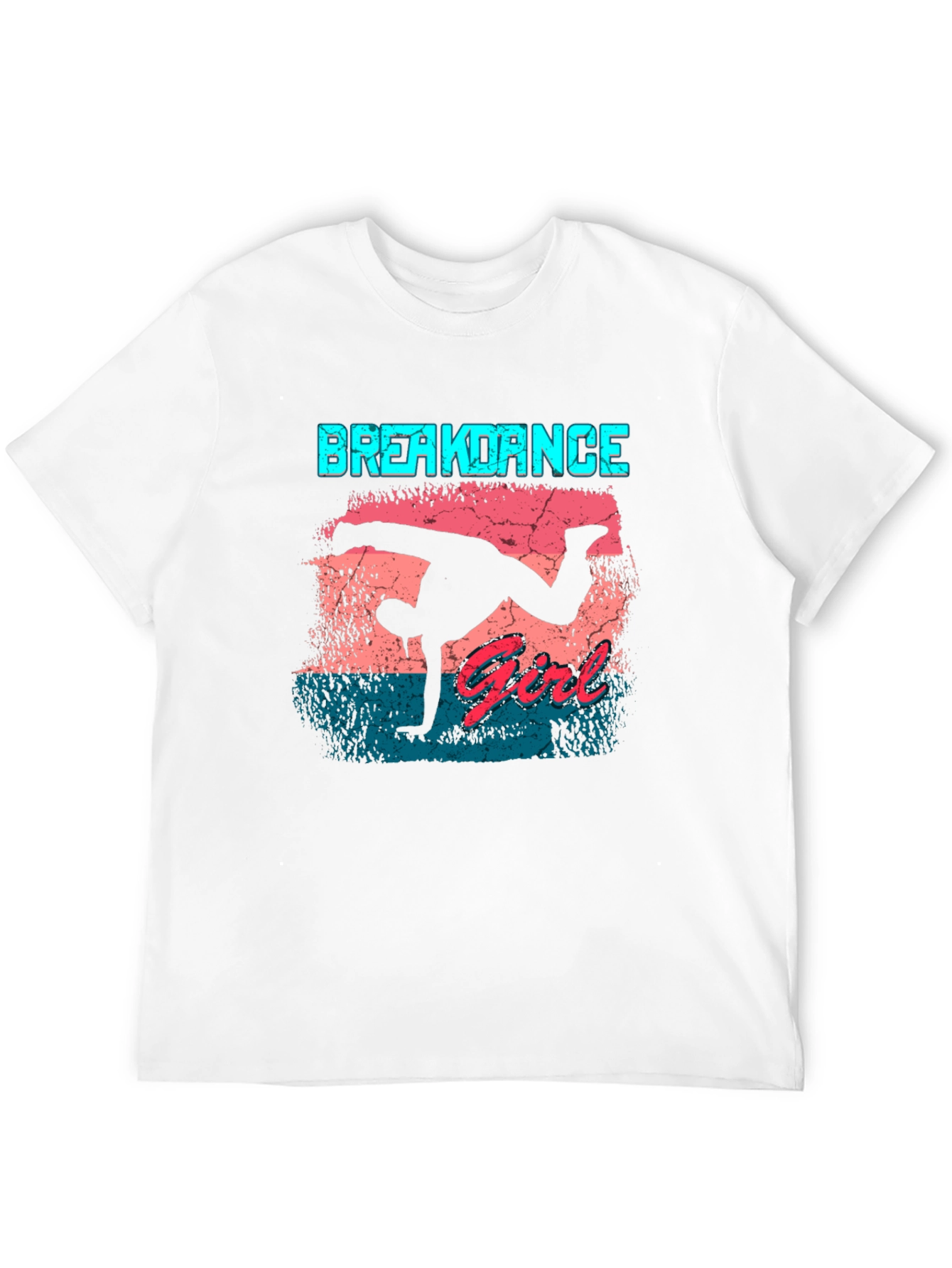 Black Breakdance Girl Graphic Tee - Black Cotton Casual view 12