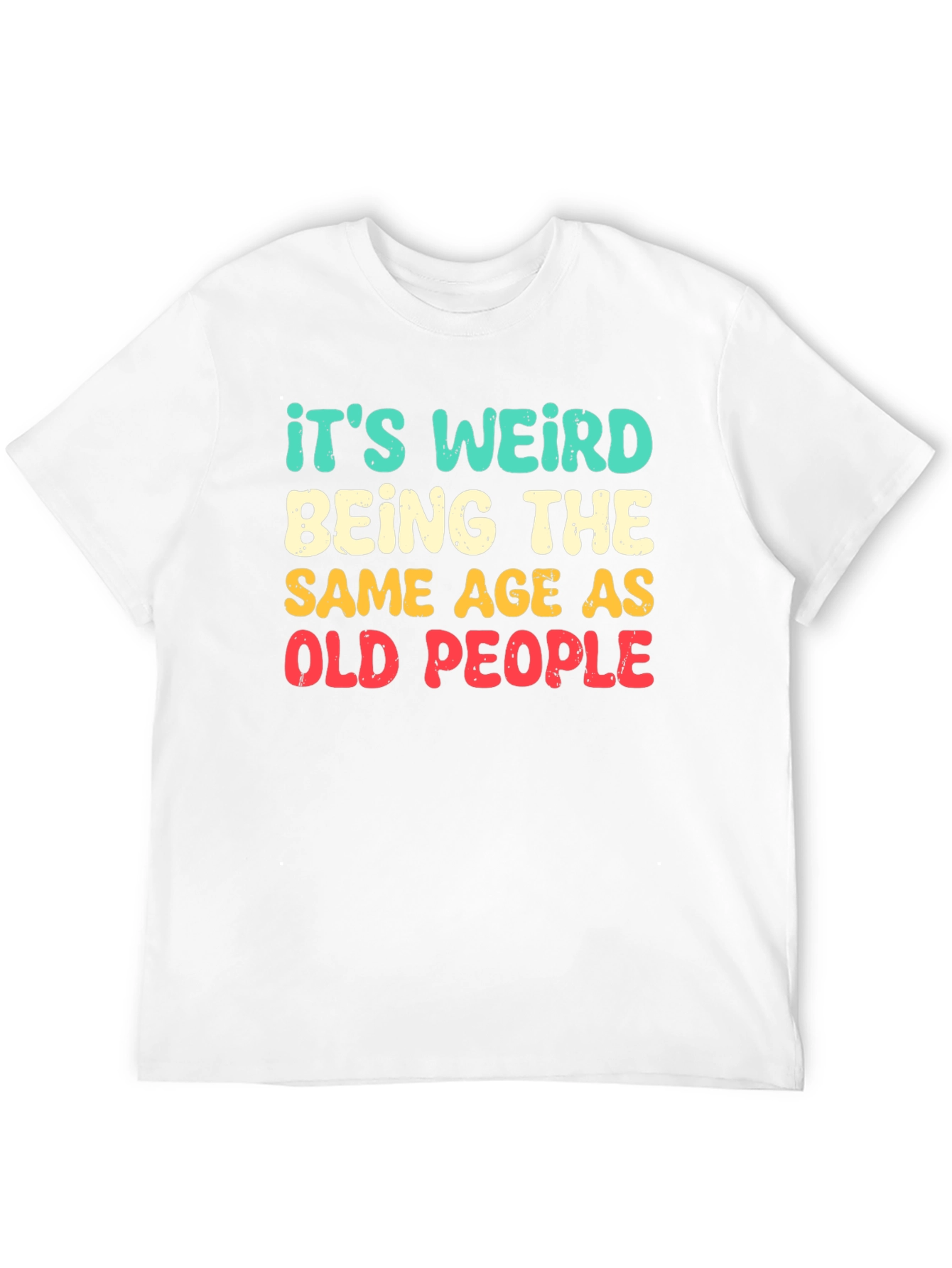 Black Funny "Old People" Graphic Tee - Black view 12
