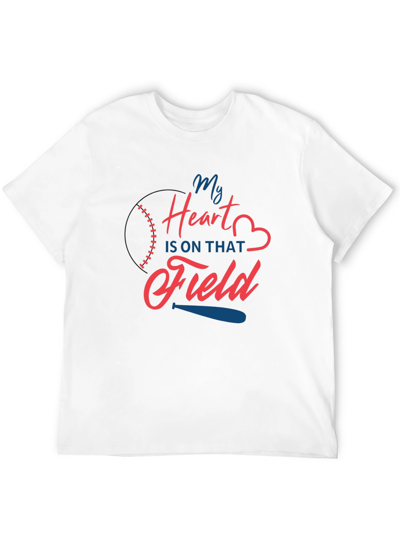 My Heart Is On That Field Baseball T-Shirt - 12