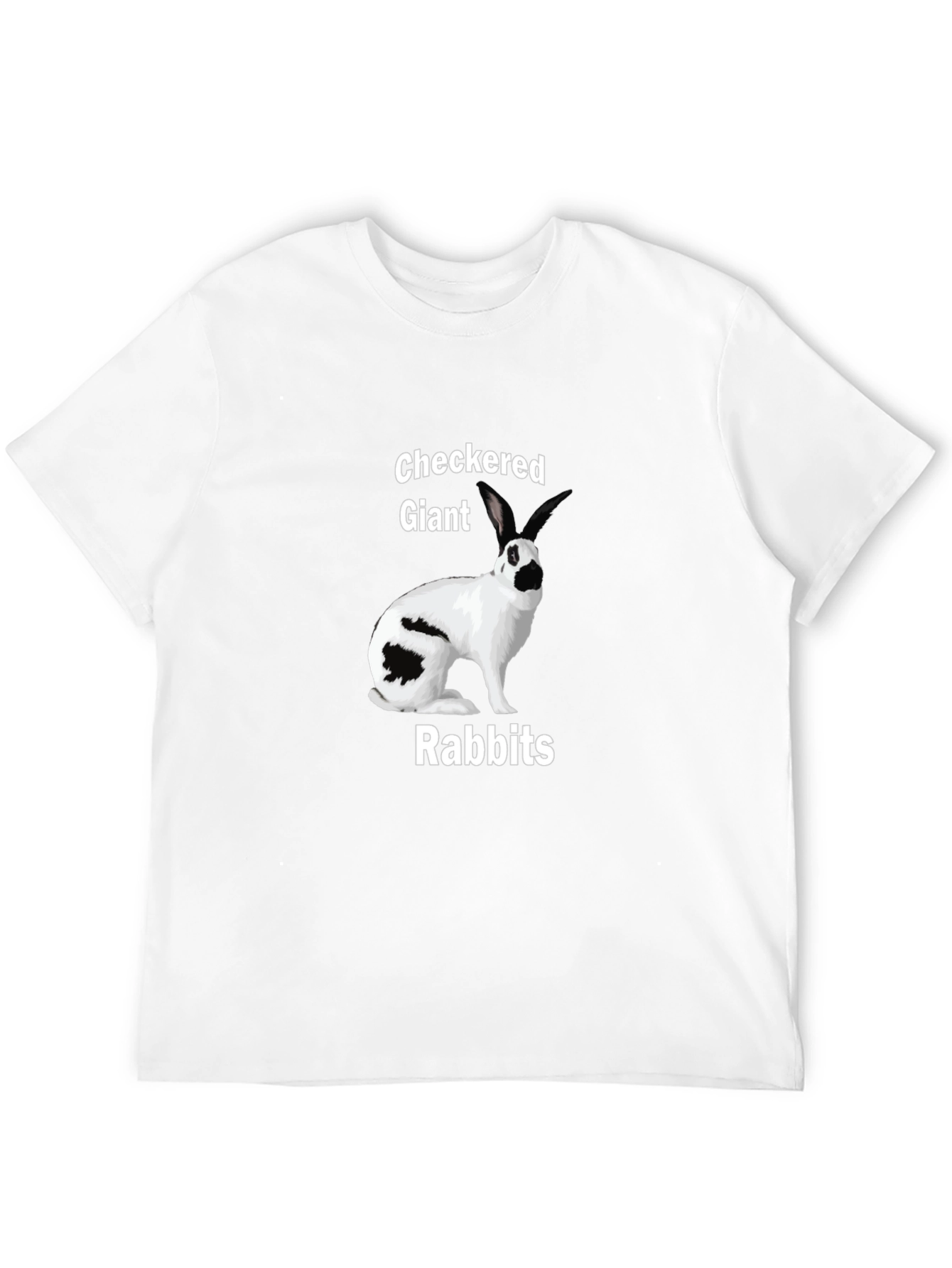 Black Checkered Giant Rabbit T-Shirt view 12