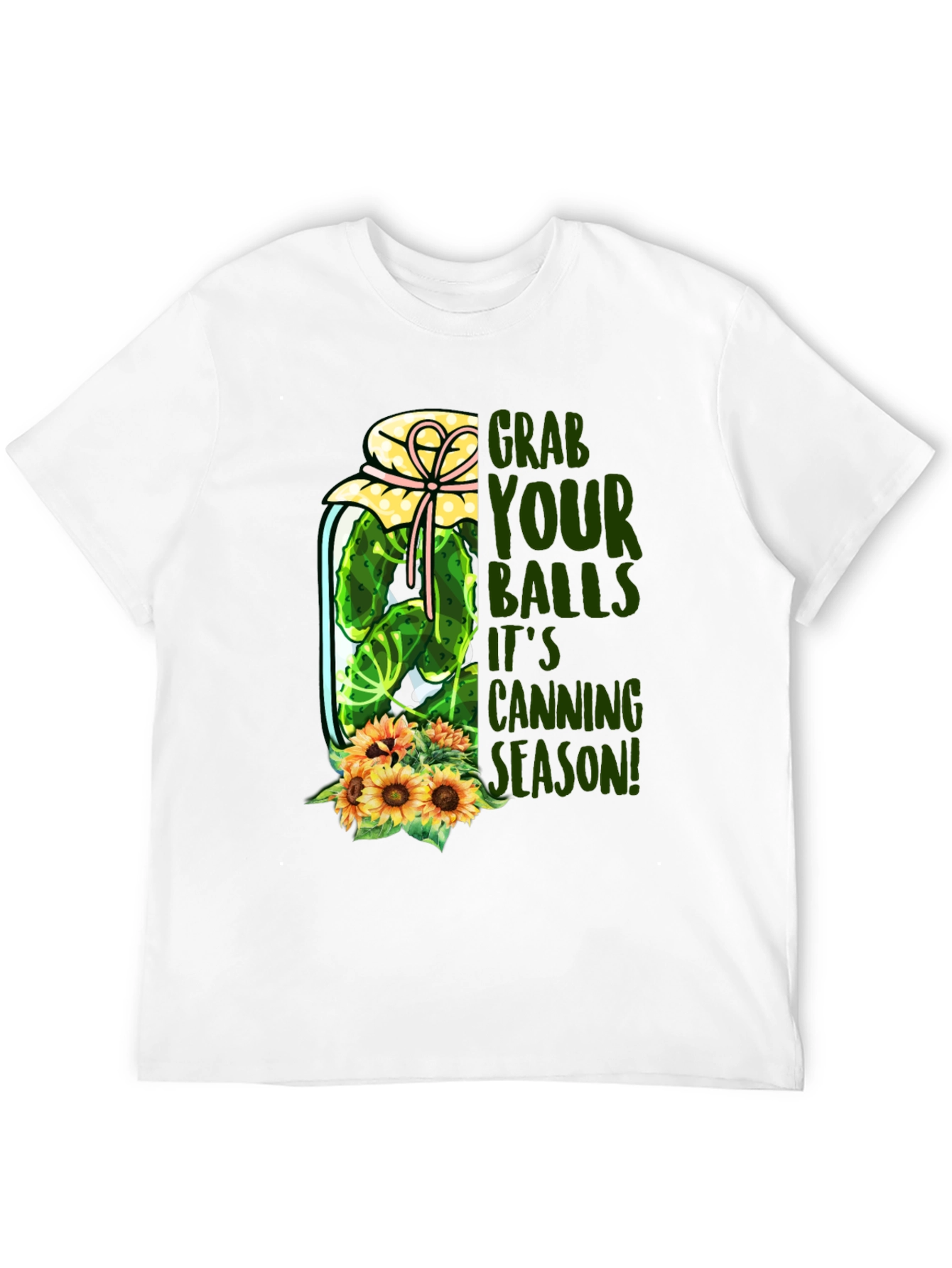 Black Grab Your Balls Canning Season Novelty T-Shirt view 12