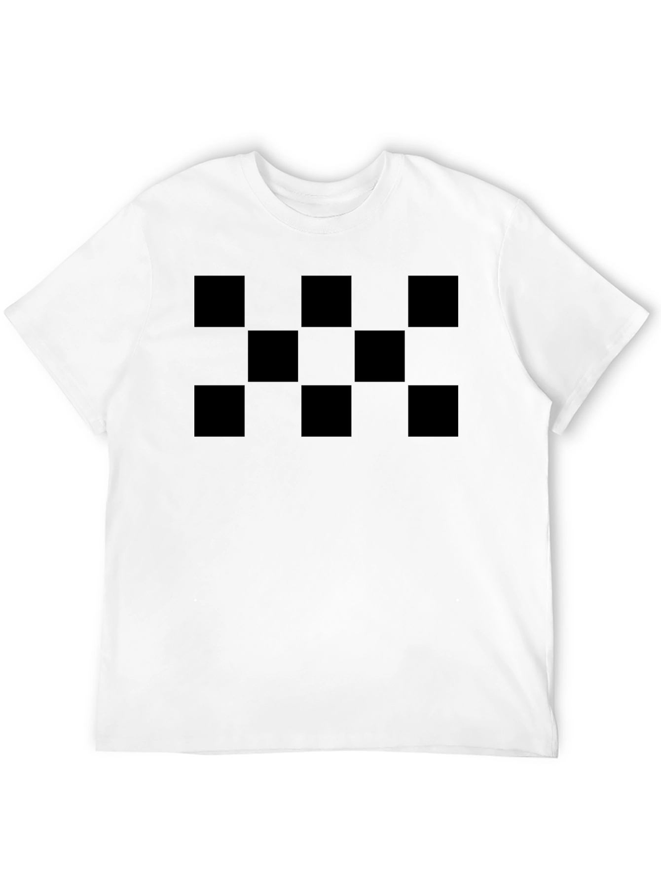 Black Black Checkerboard Graphic Tee view 12