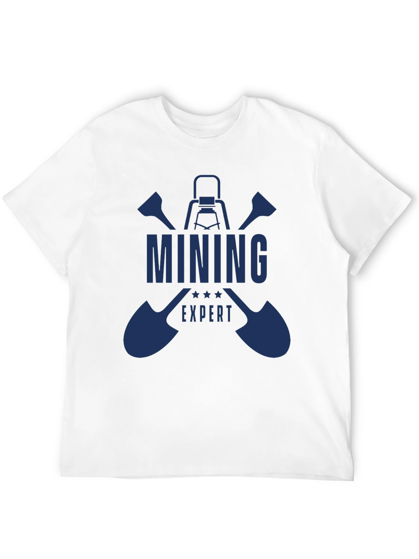 Black Mining Expert Graphic Tee - Black Cotton T-Shirt view 12