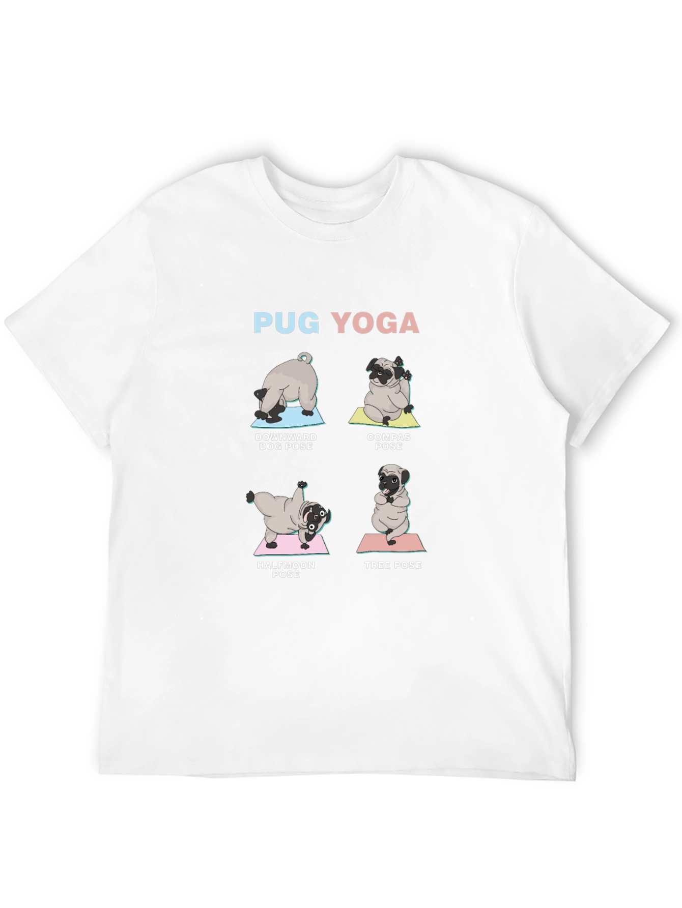 Black Pug Yoga T-Shirt - Funny Yoga Dog Tee view 12