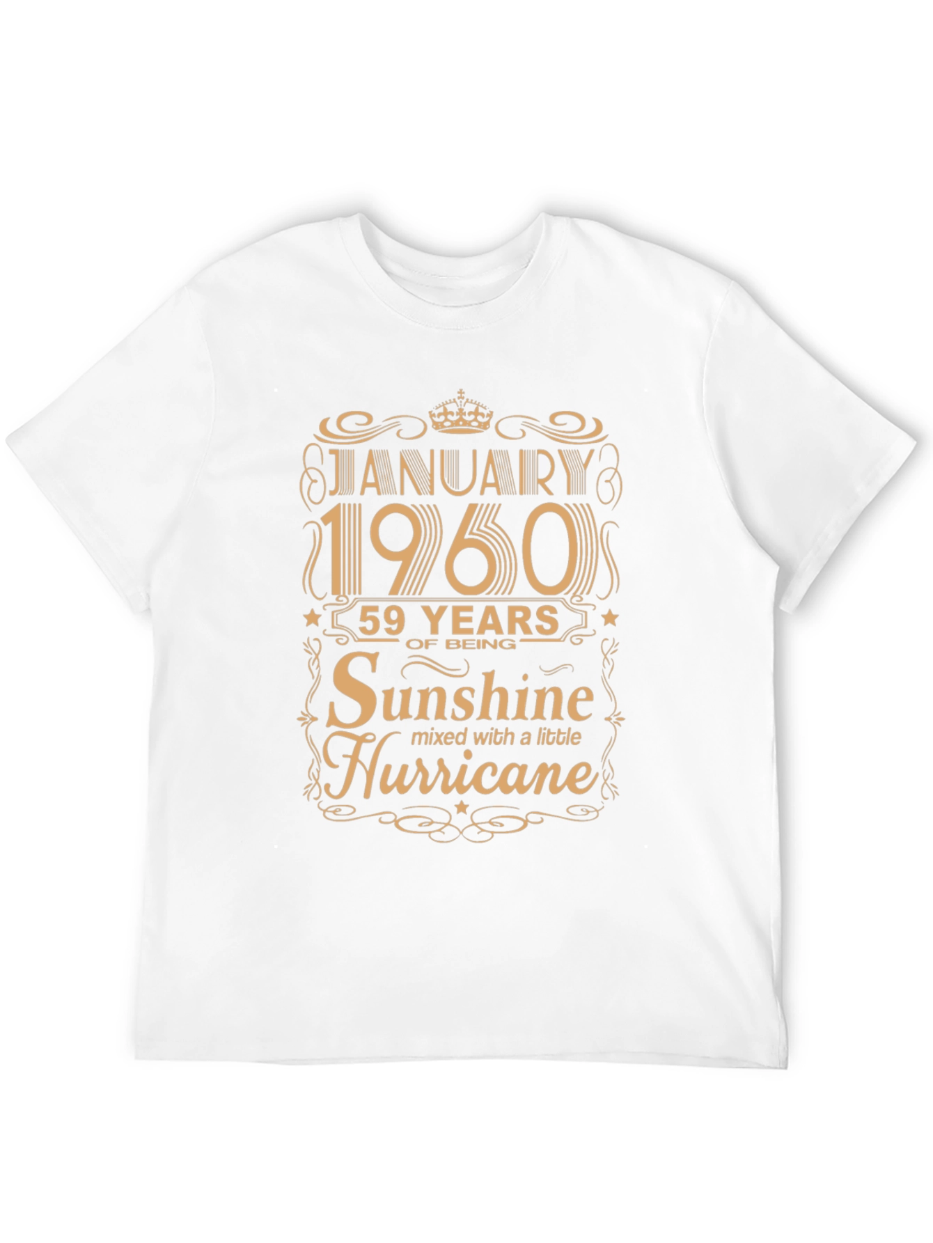 Black January 1960 59 Years Sunshine Hurricane T-Shirt view 12