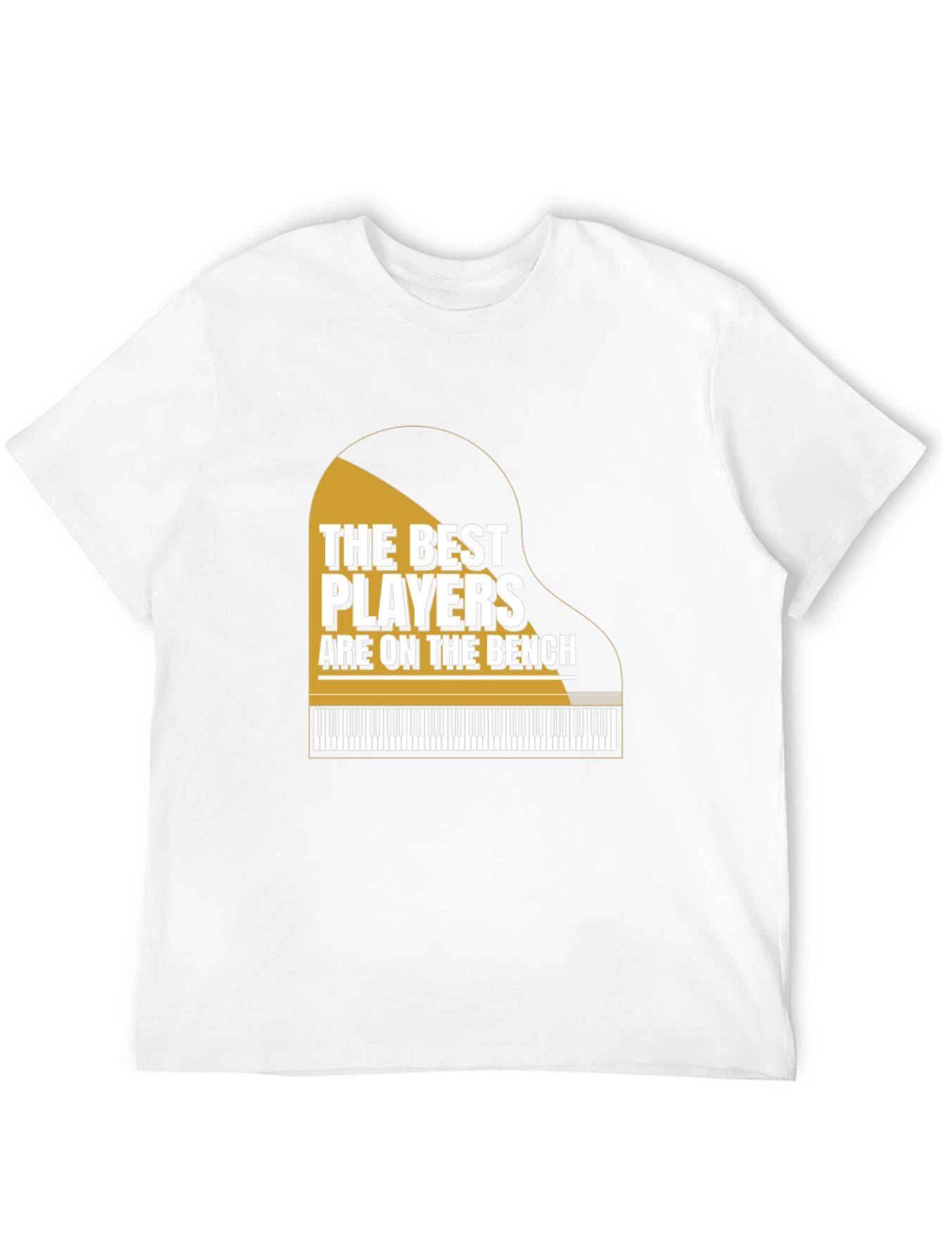 Black Piano Player T-Shirt - "The Best Players Are On The Bench" view 12