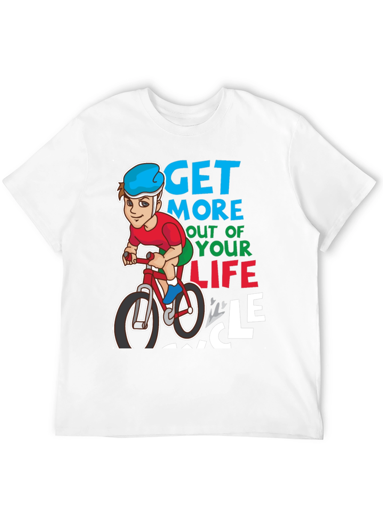 Black Get More Out of Your Life Cycle T-Shirt view 12