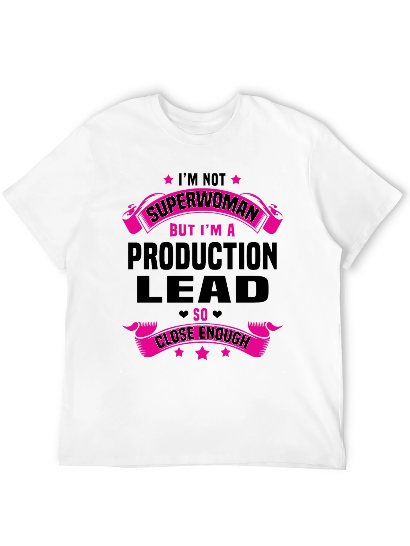 Black Production Lead Superwoman Funny T-Shirt view 12
