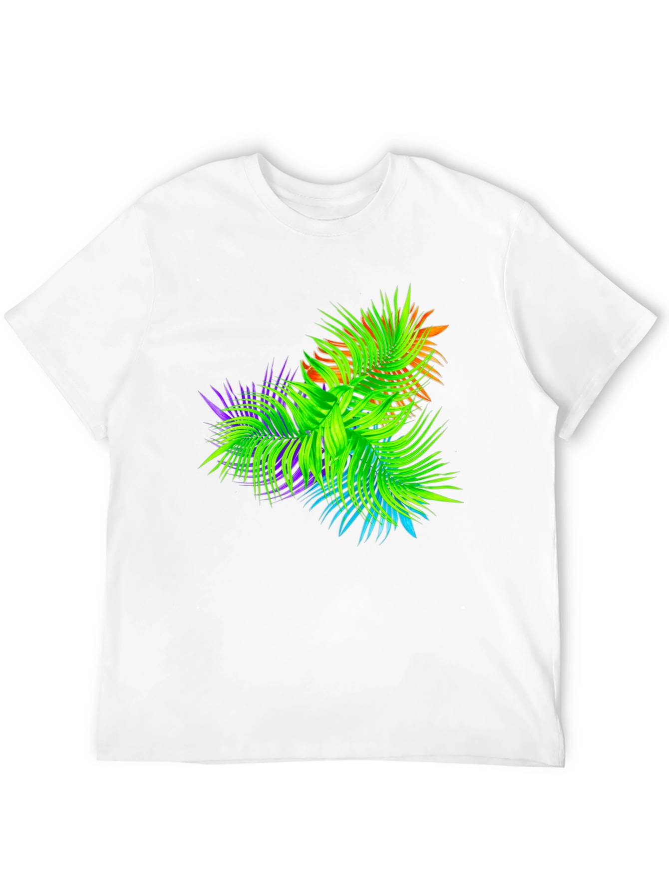 Black Tropical Palms Black Graphic T-Shirt view 12