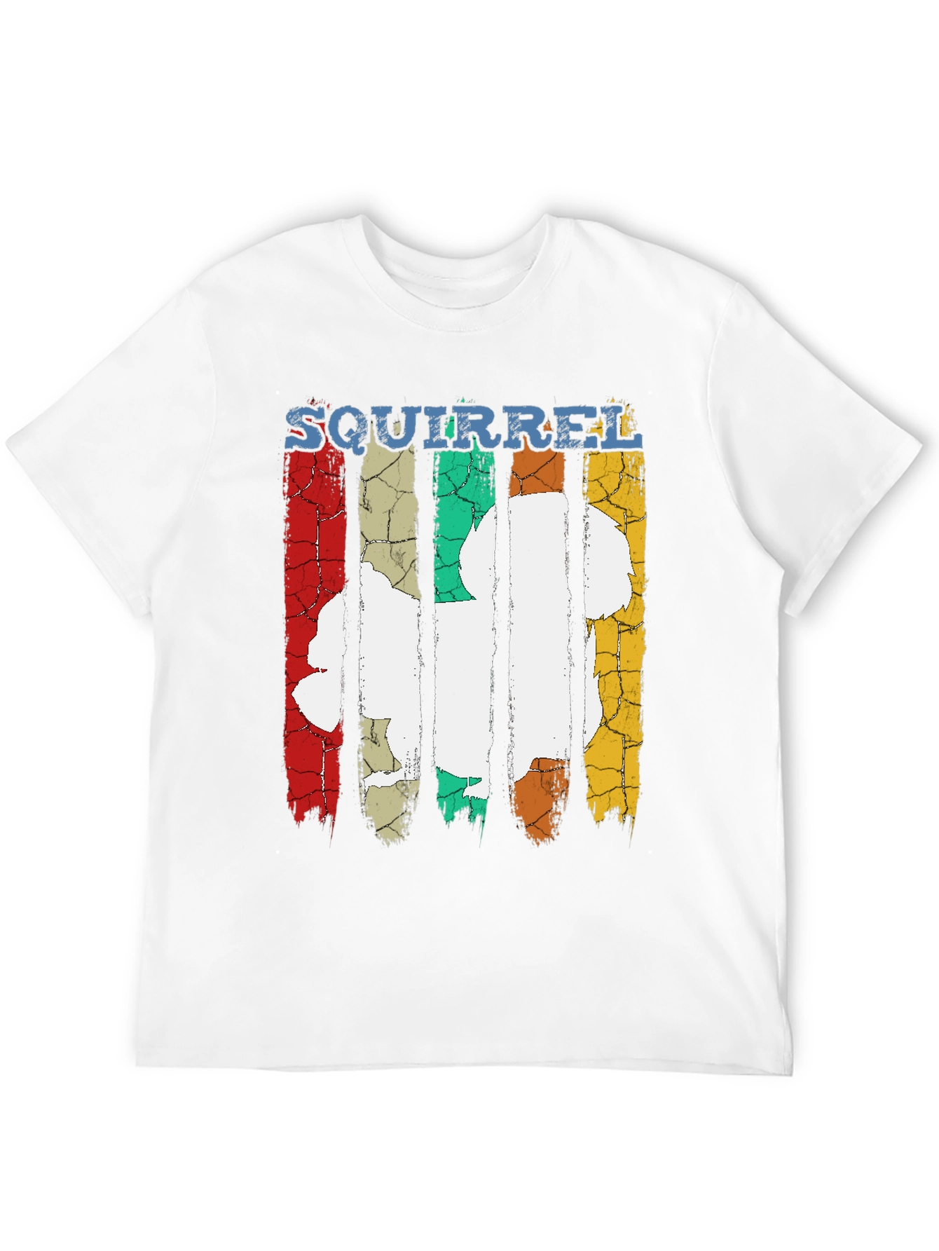 Black Squirrel Retro Vintage Style Black T-Shirt view 12