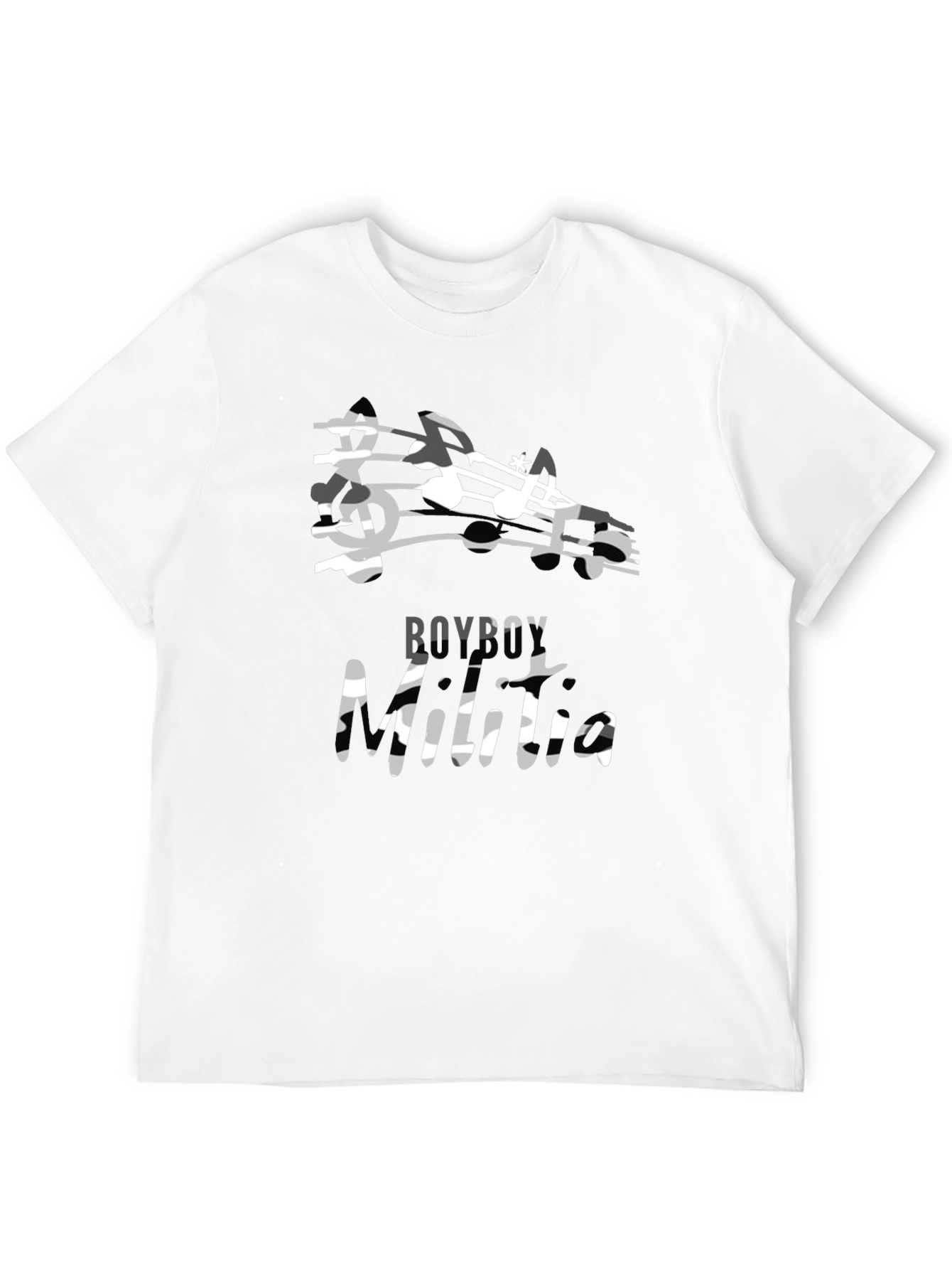 Black Boyboy Music Tee - Black Short Sleeve Graphic T-Shirt view 12