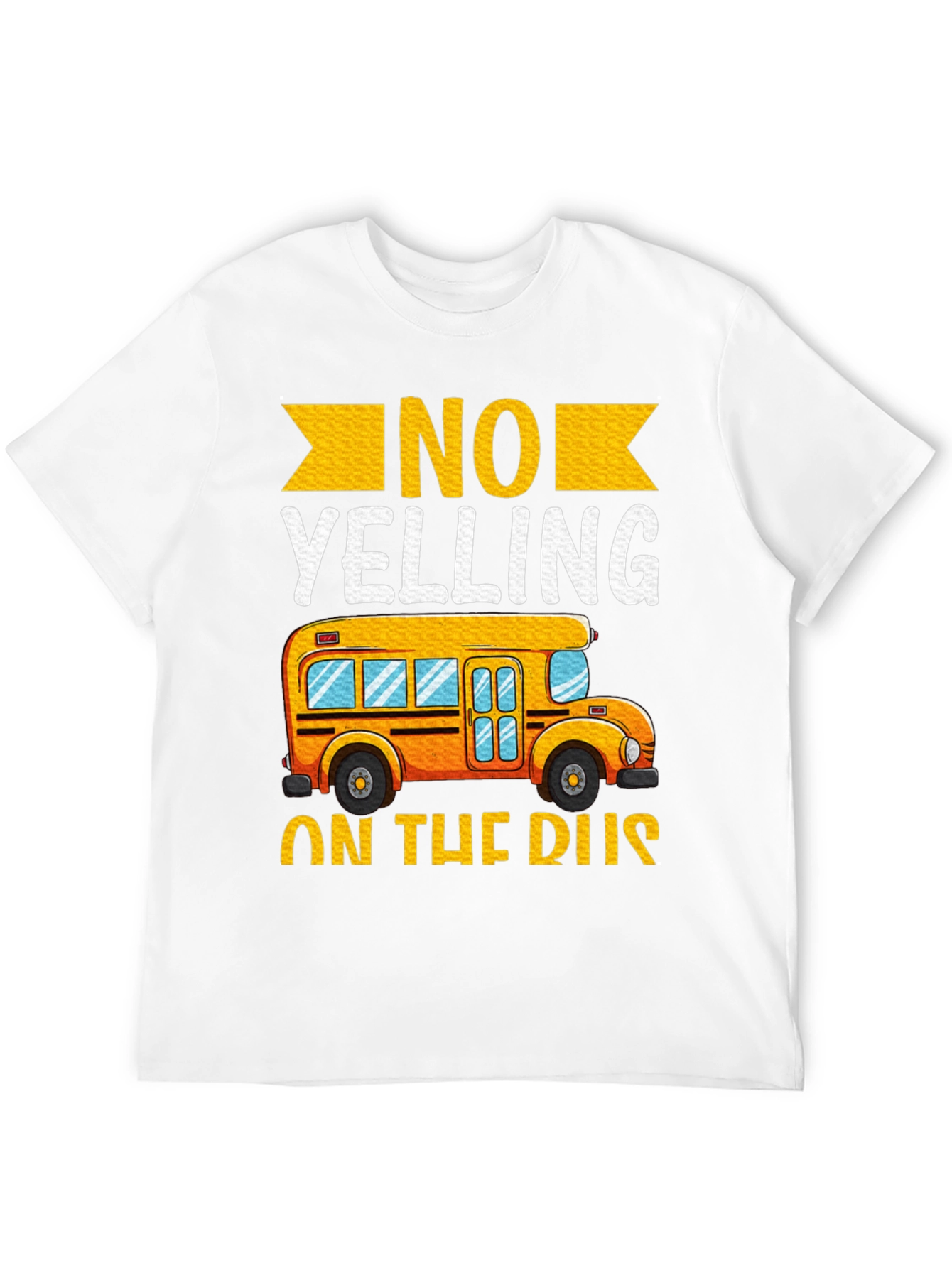 Black No Yelling on the Bus T-Shirt view 12