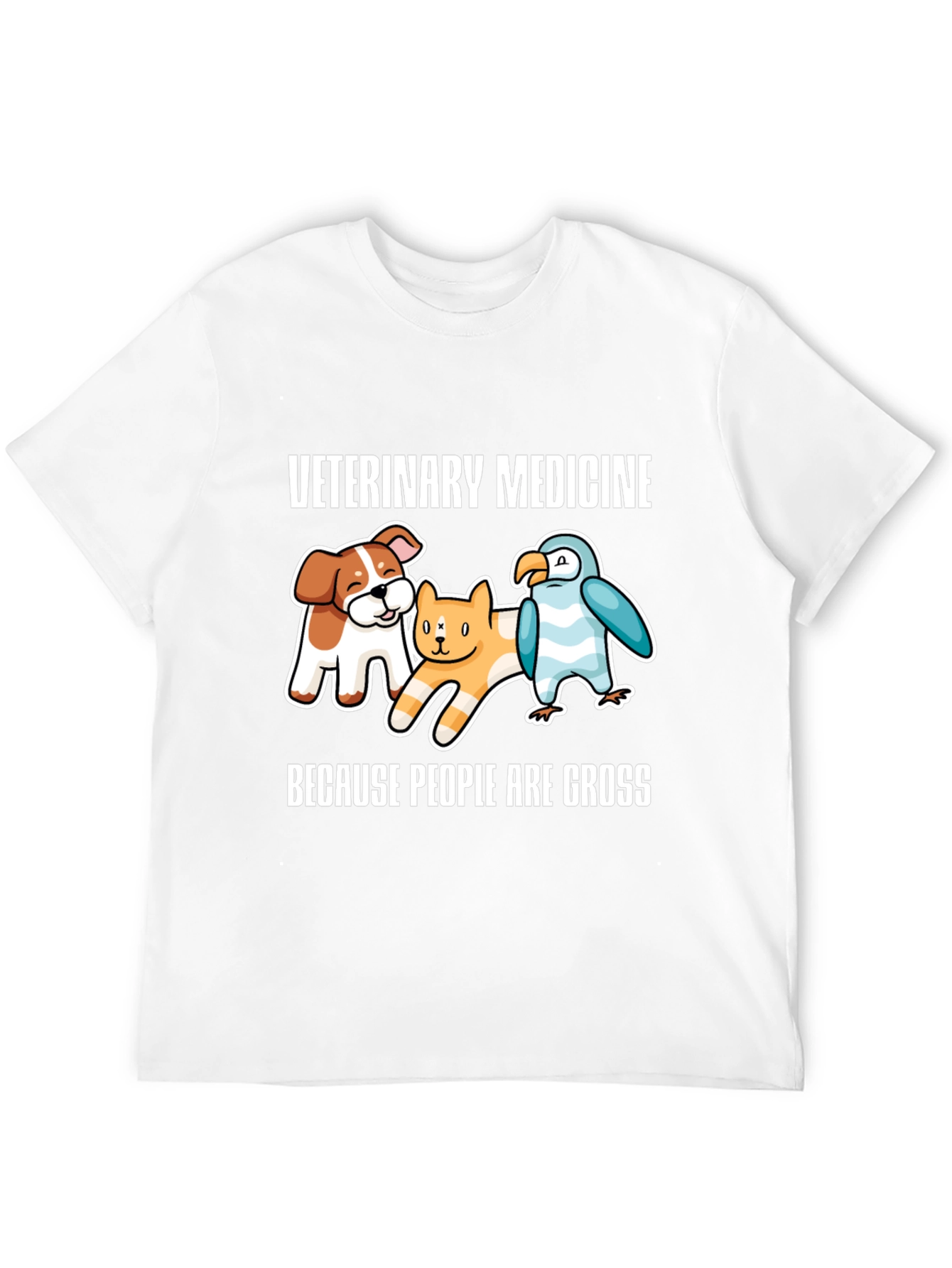 Black Veterinary Medicine Cartoon Graphic Tee view 12