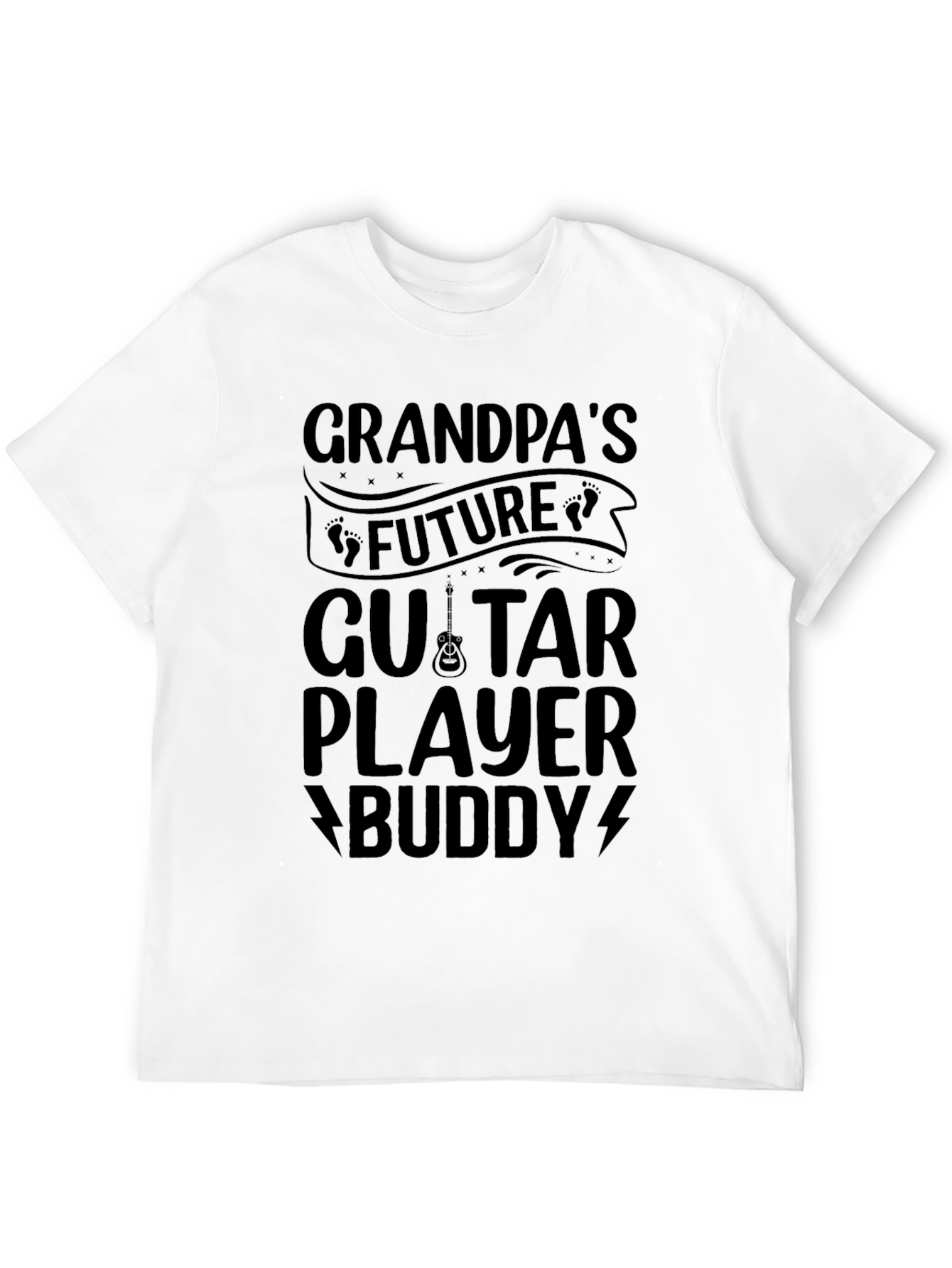 Black Grandpa's Future Guitar Player Buddy T-Shirt view 12