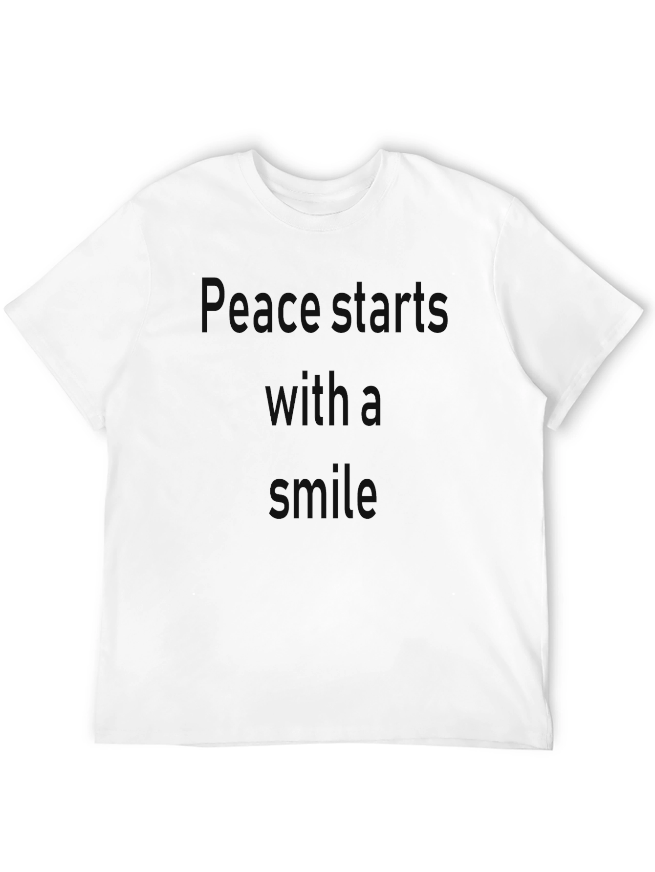 Black Peace Starts with A Smile Black T-Shirt view 12