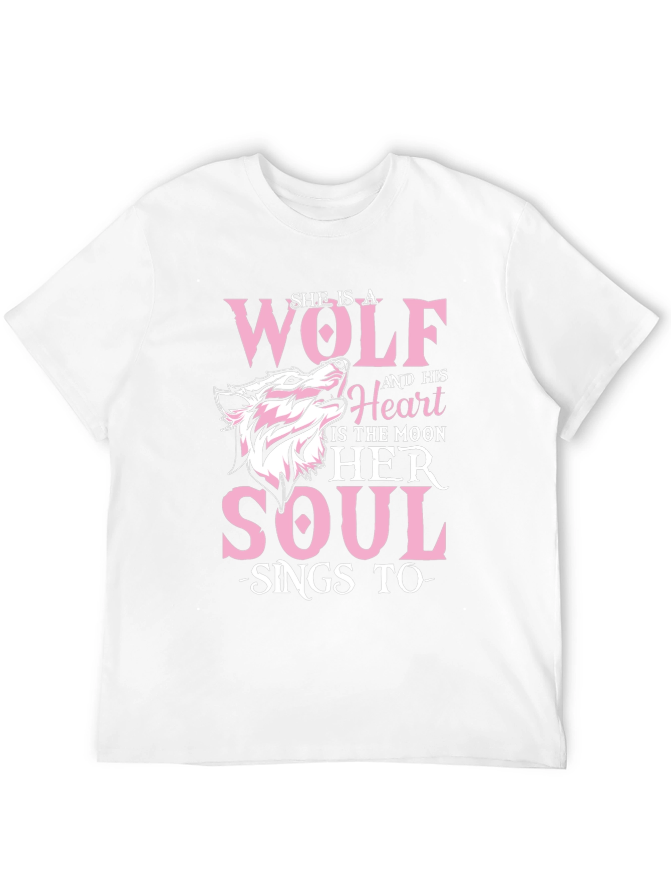 Black She is a Wolf T-Shirt - Moon Soul Design view 12