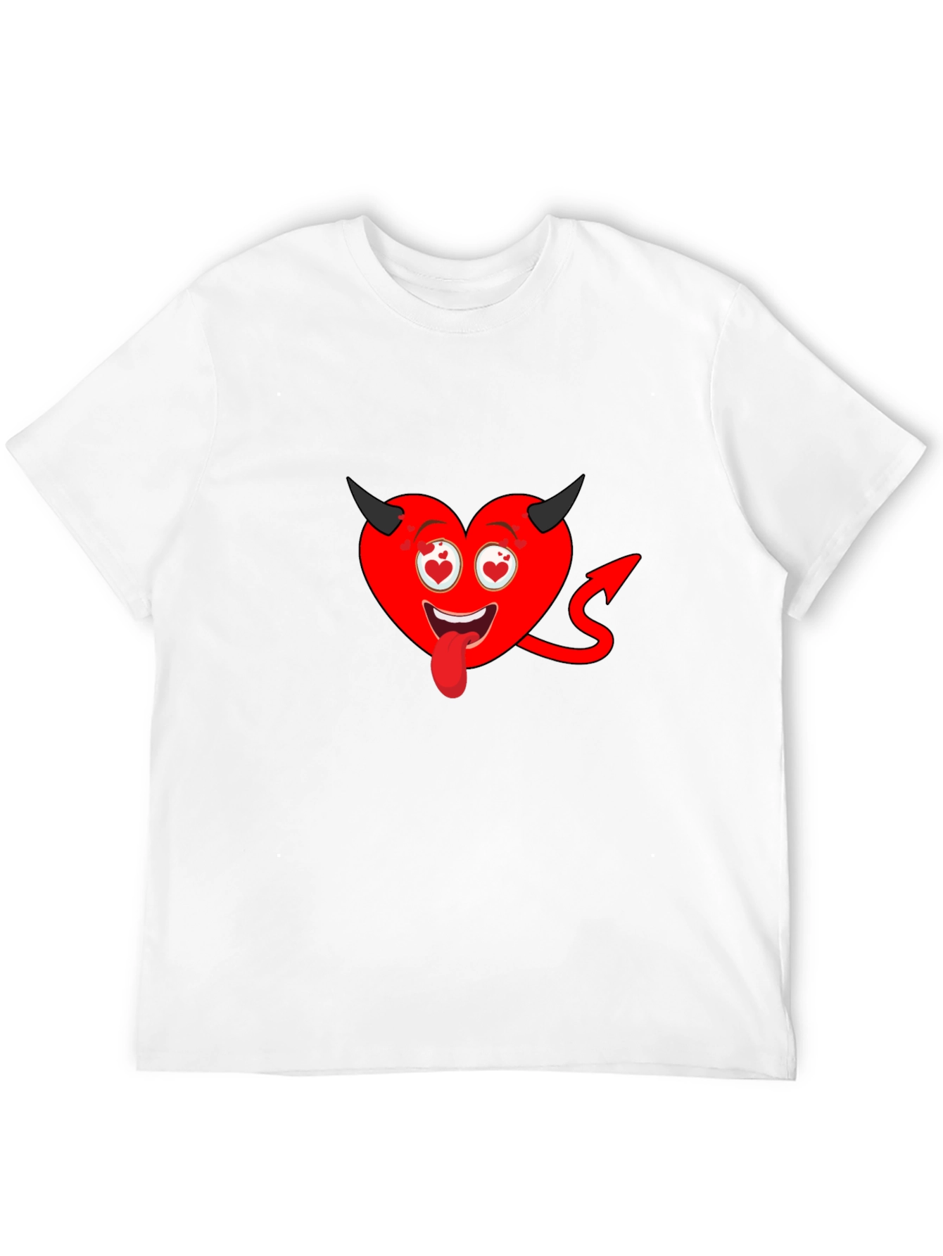 Black Devil Heart Graphic Tee - Men's Black T-Shirt view 12