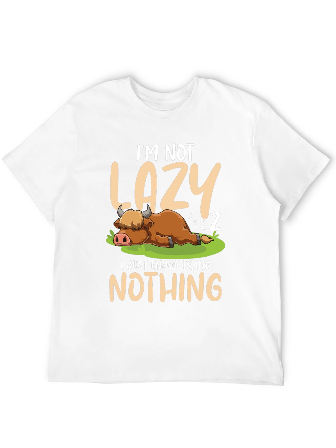 Black Lazy Cow T-Shirt - Enjoy Doing Nothing view 12