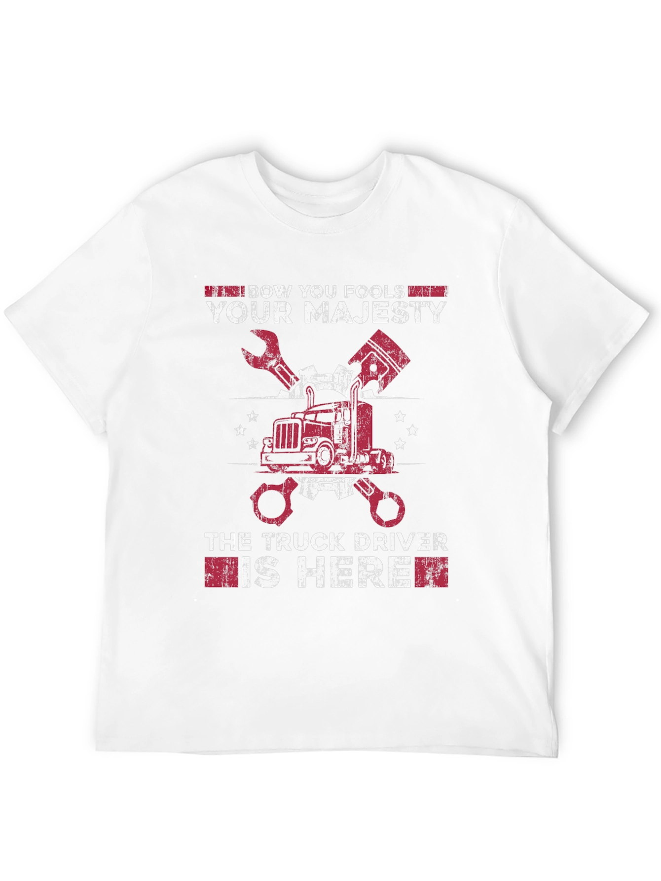 Black Bow You Fools Truck Driver T-Shirt view 12