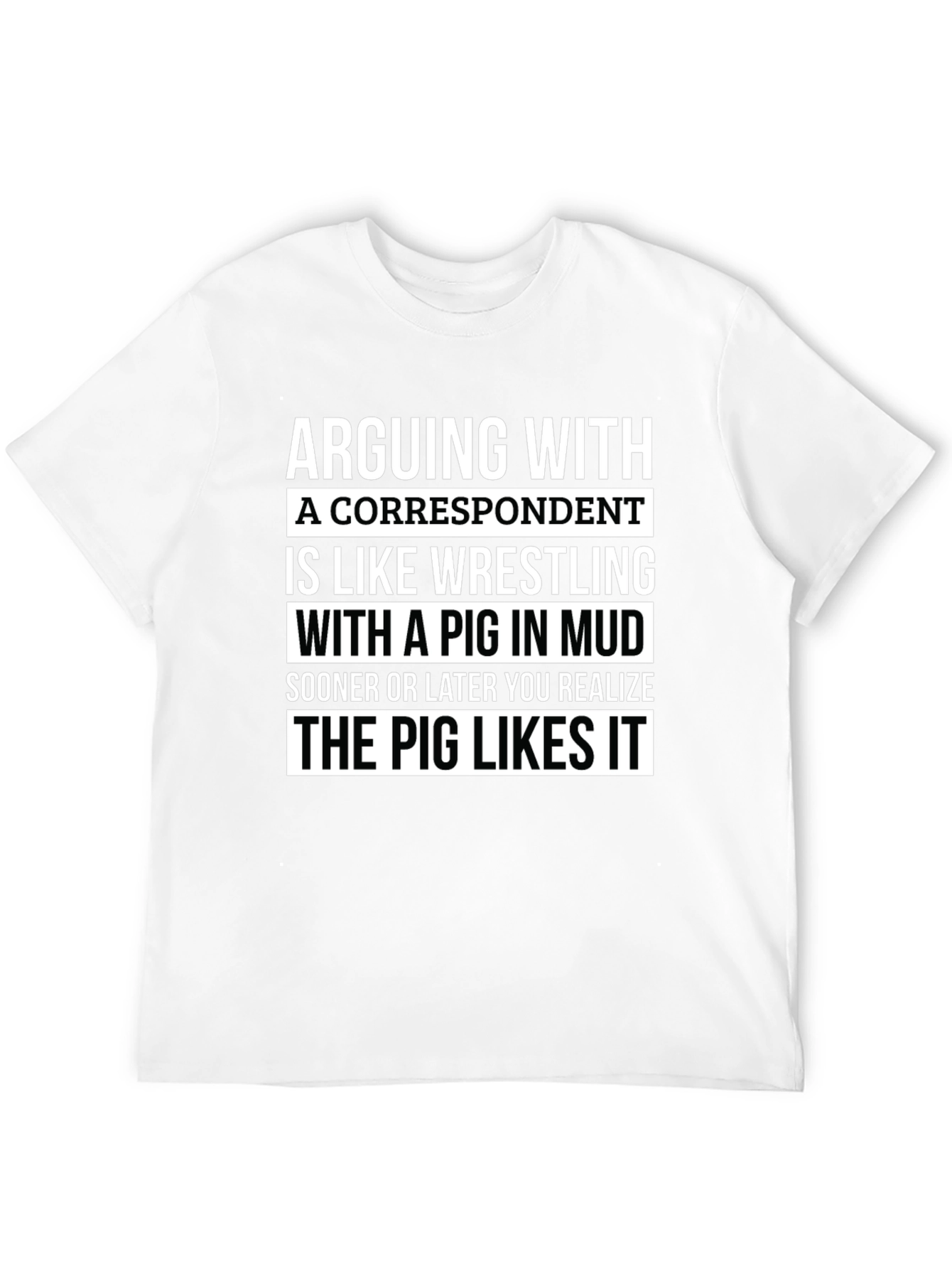 Black Correspondent Pig Wrestling Graphic Tee - Black view 12