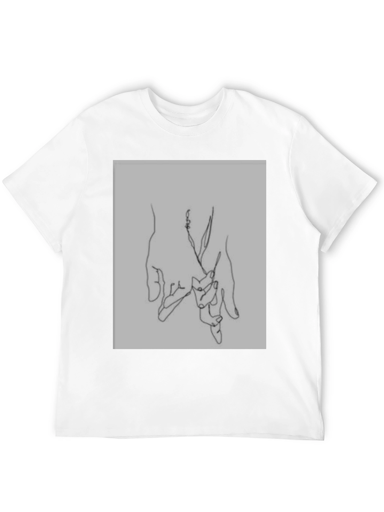 Black Minimalist Hand Holding Graphic Tee view 12