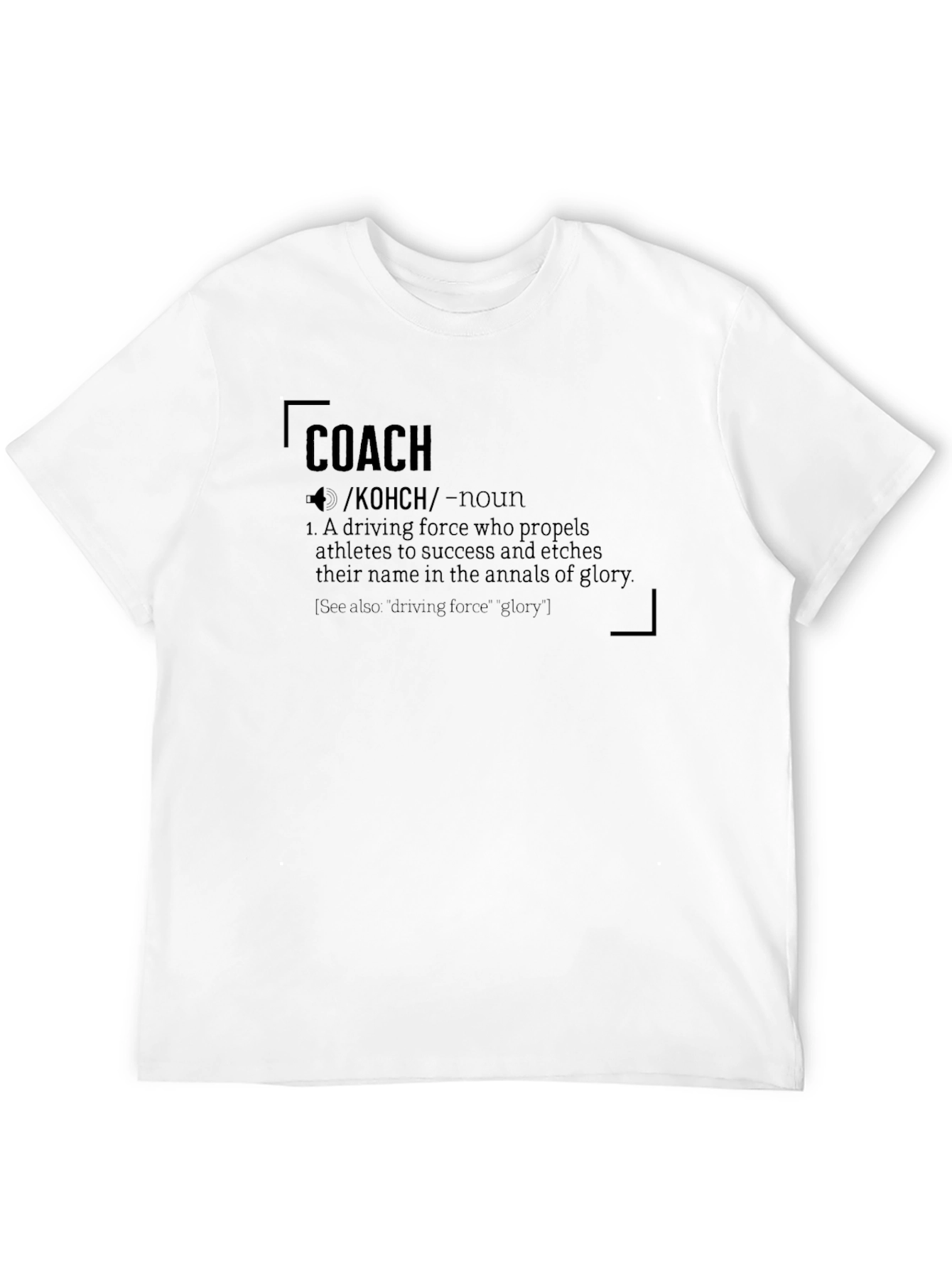 Black Coach Definition T-Shirt: Motivational Sports Apparel view 12