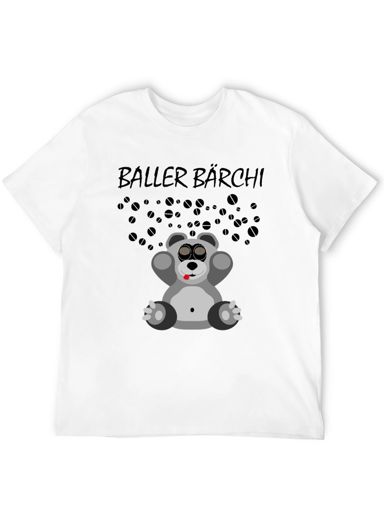 Black Baller Bärchi Graphic Tee - Black Unisex T-Shirt view 12