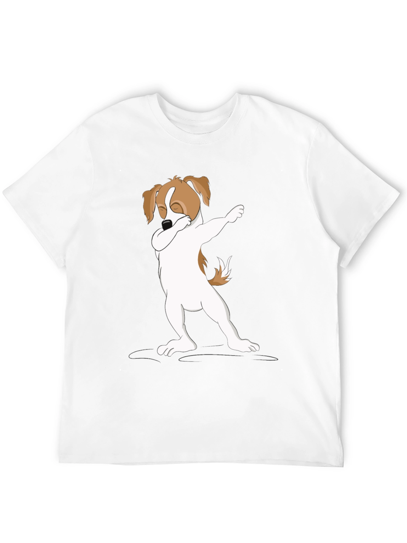 Black Dabbing Dog Graphic Tee - Stylish Casual Wear view 12
