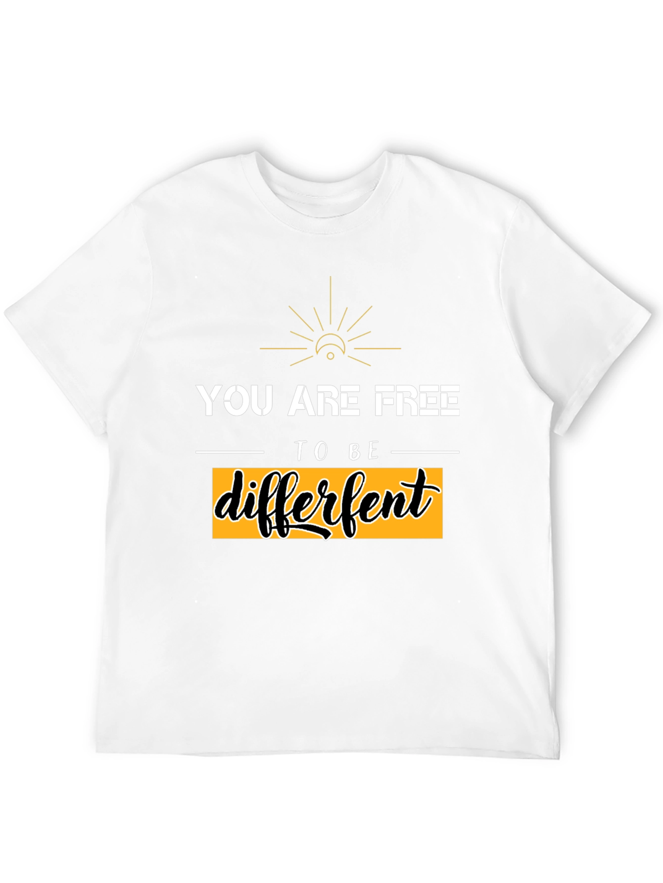 Black Be Different Graphic Tee - Black Unisex T-Shirt view 12