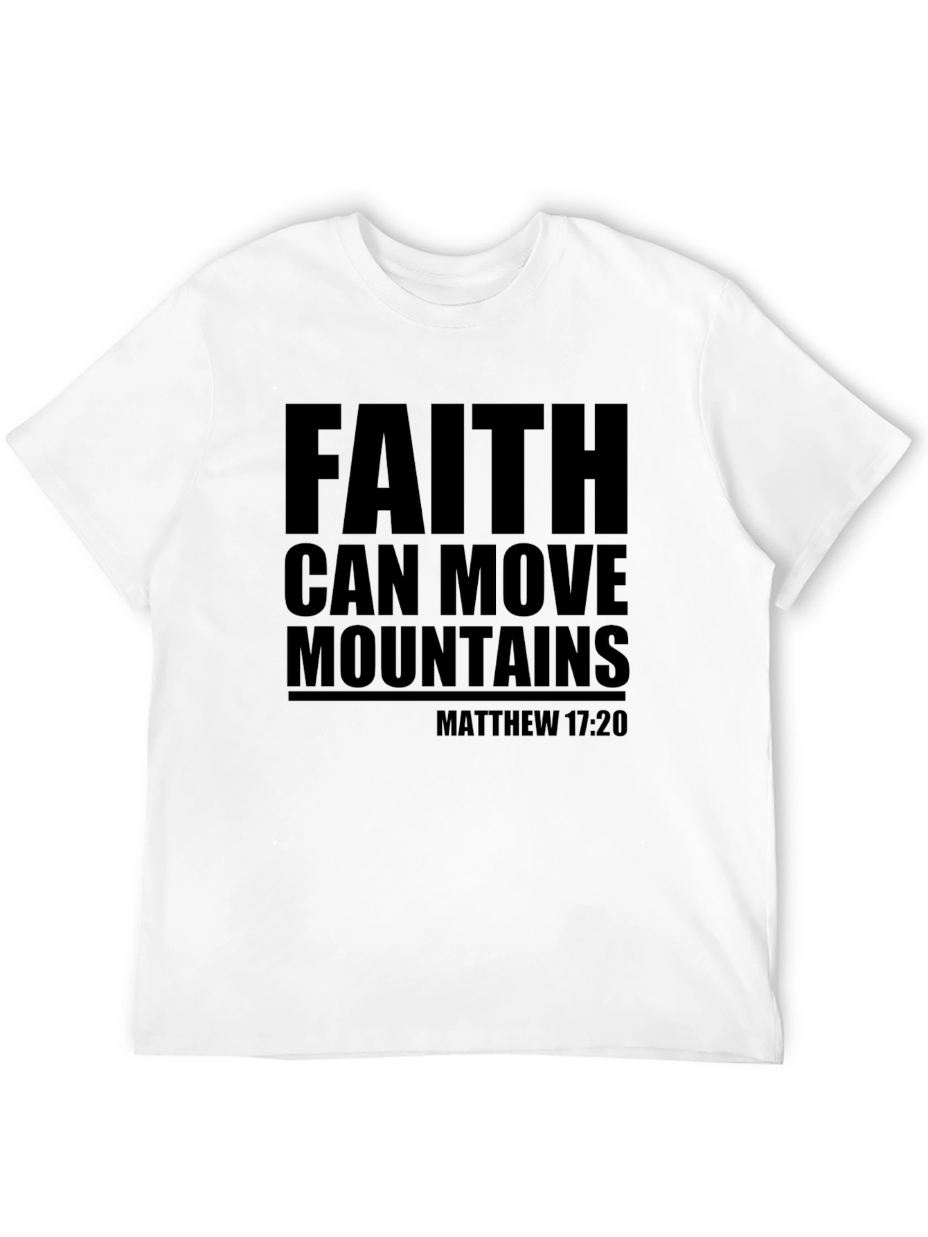 Black Faith Can Move Mountains Graphic Tee - Matthew 17:20 view 12