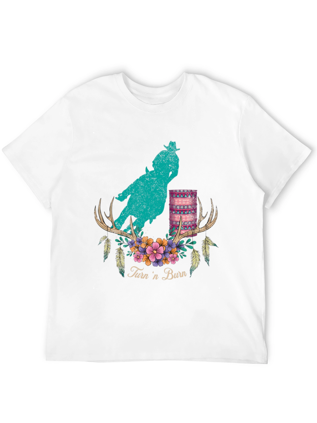 Black Turn 'n Burn Barrel Racer Graphic Tee view 12