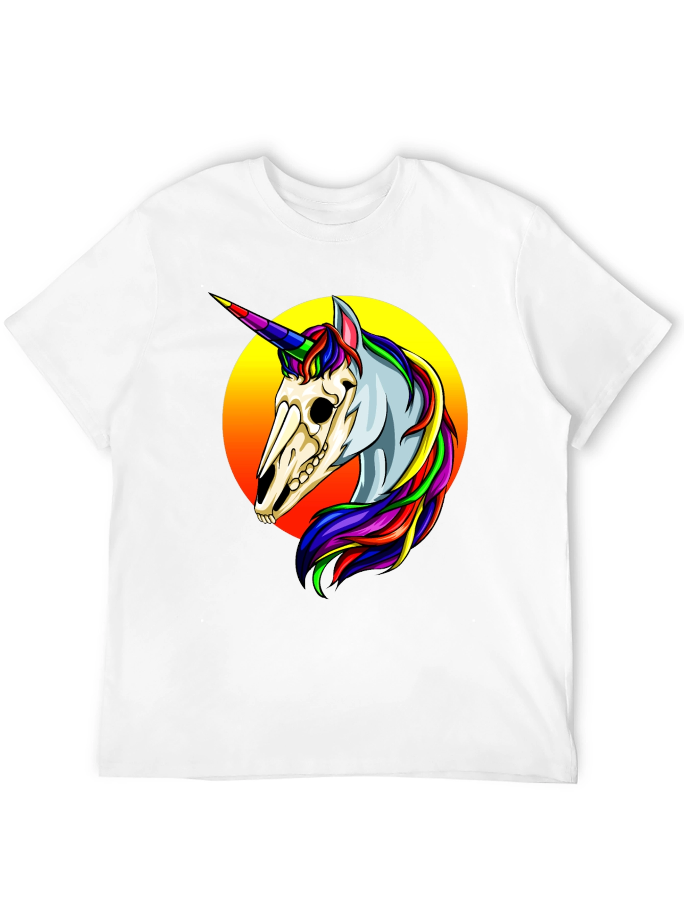 Black Unicorn Skull Graphic Tee - Black view 12