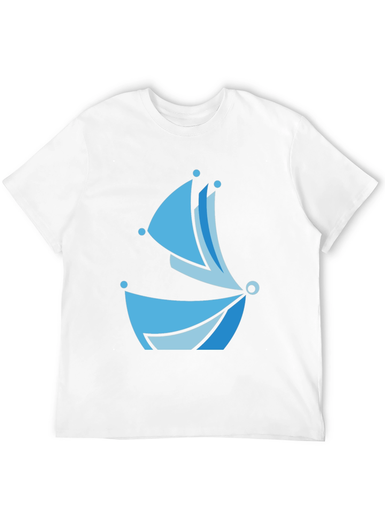 Black Blue Boat Graphic Tee - Modern Style view 12