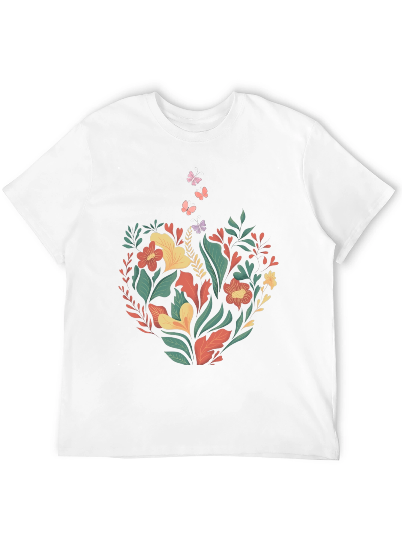 Black Floral Coffee Cup T-Shirt - Nature Lover Tee view 12